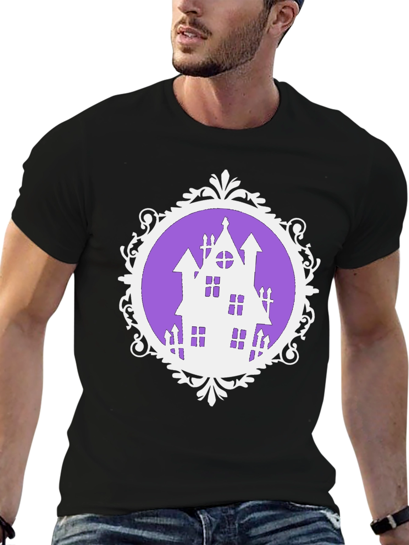 Haunted House Halloween Graphic Tee