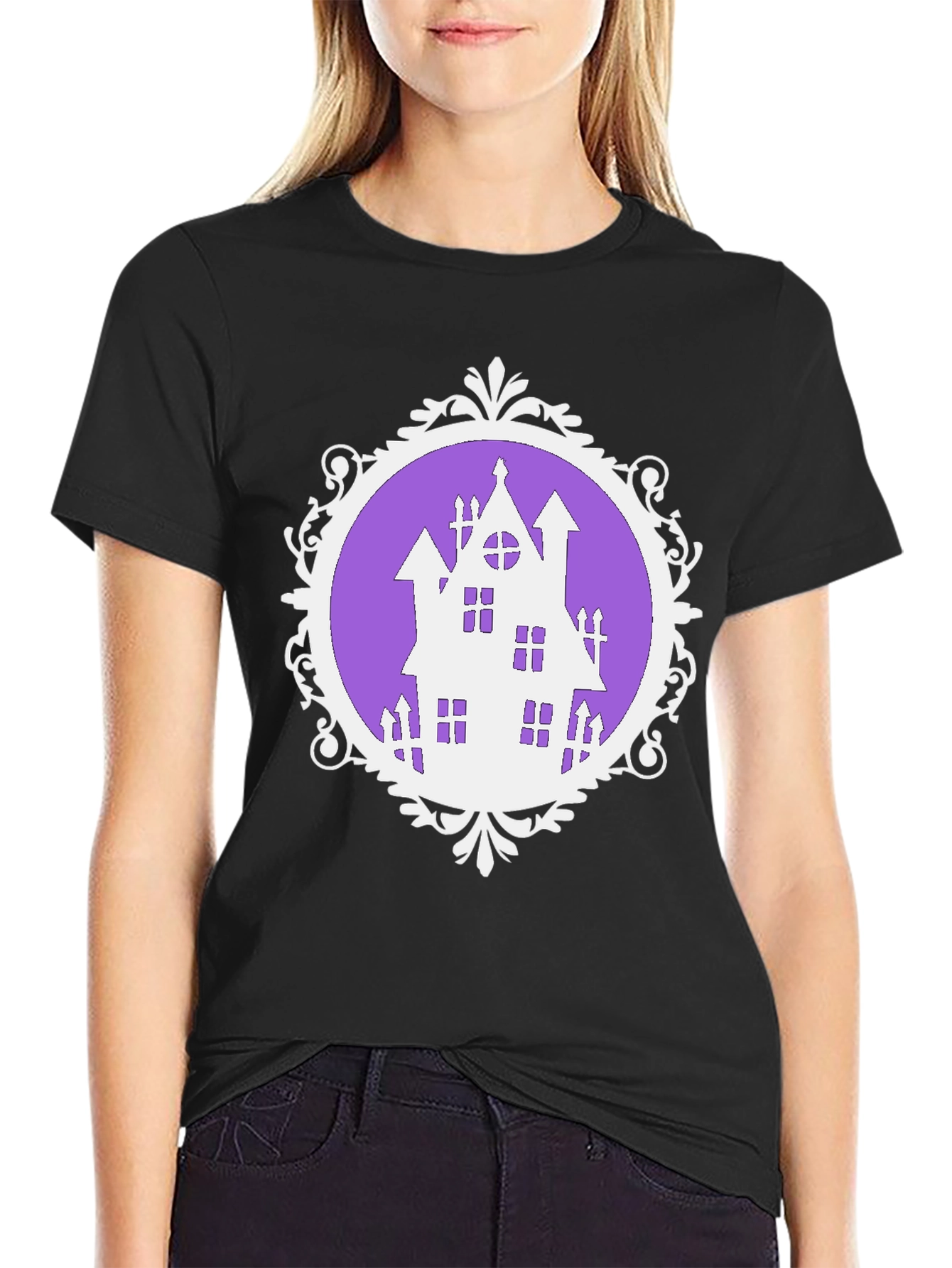 Haunted House Halloween Graphic Tee