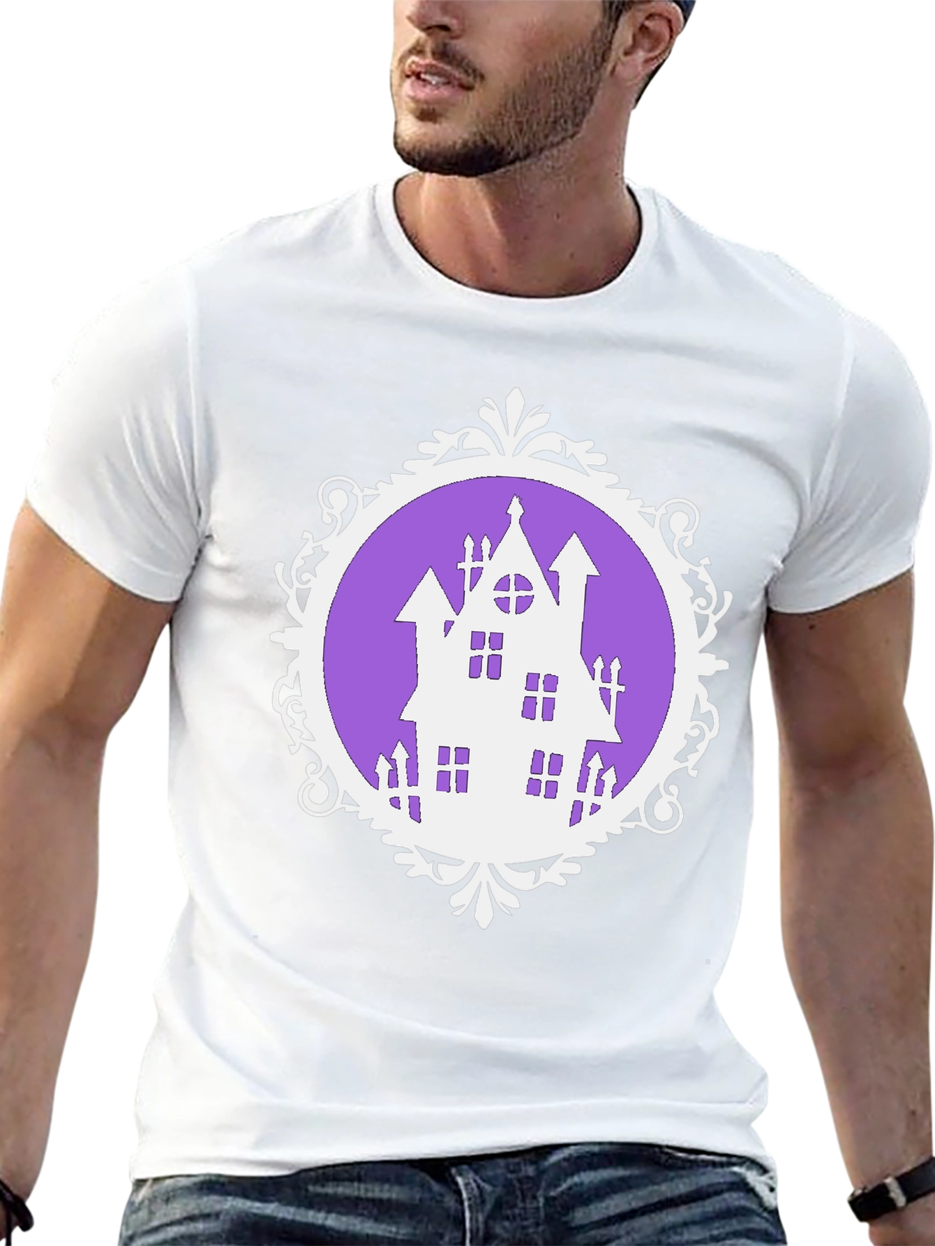 Haunted House Halloween Graphic Tee