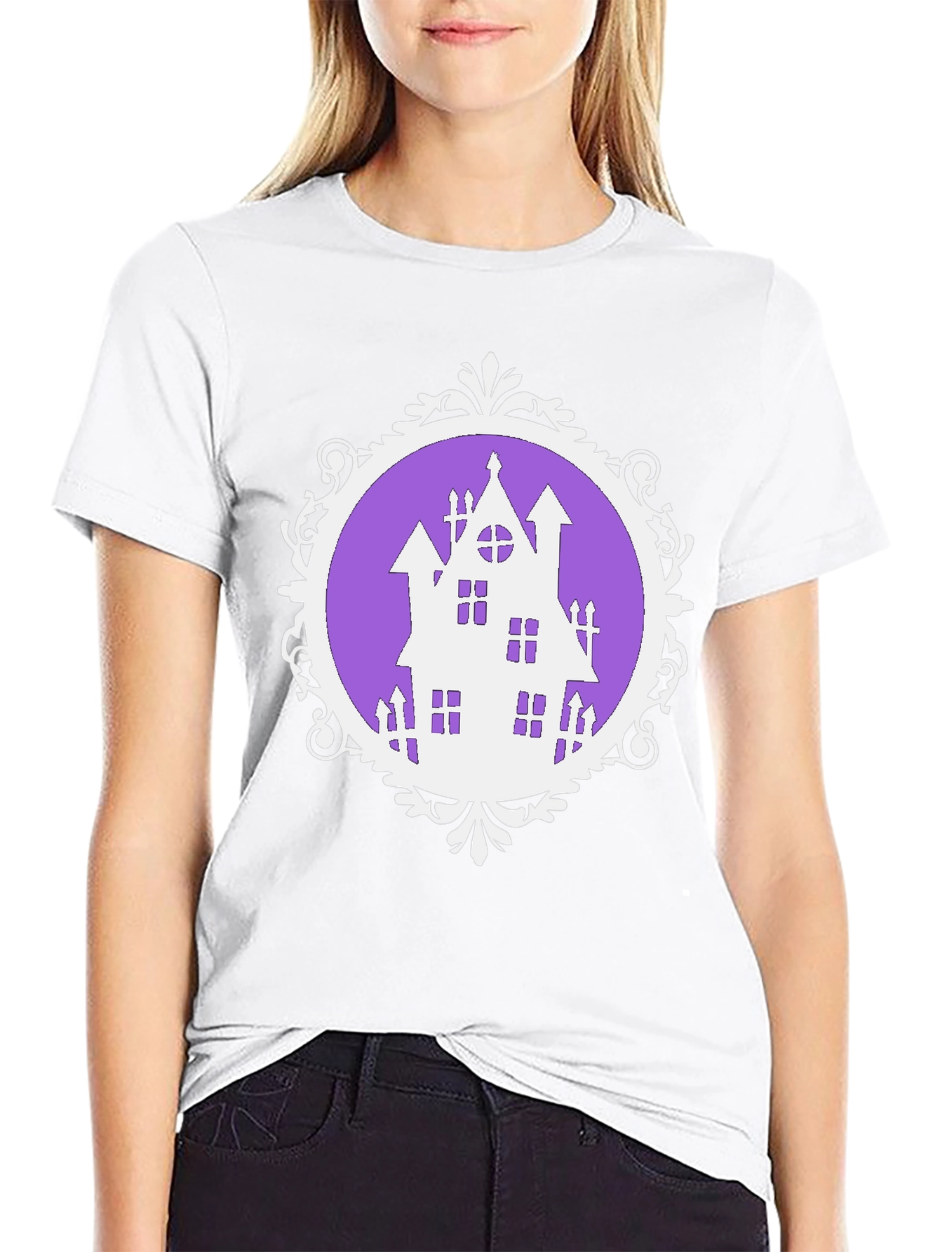Haunted House Halloween Graphic Tee
