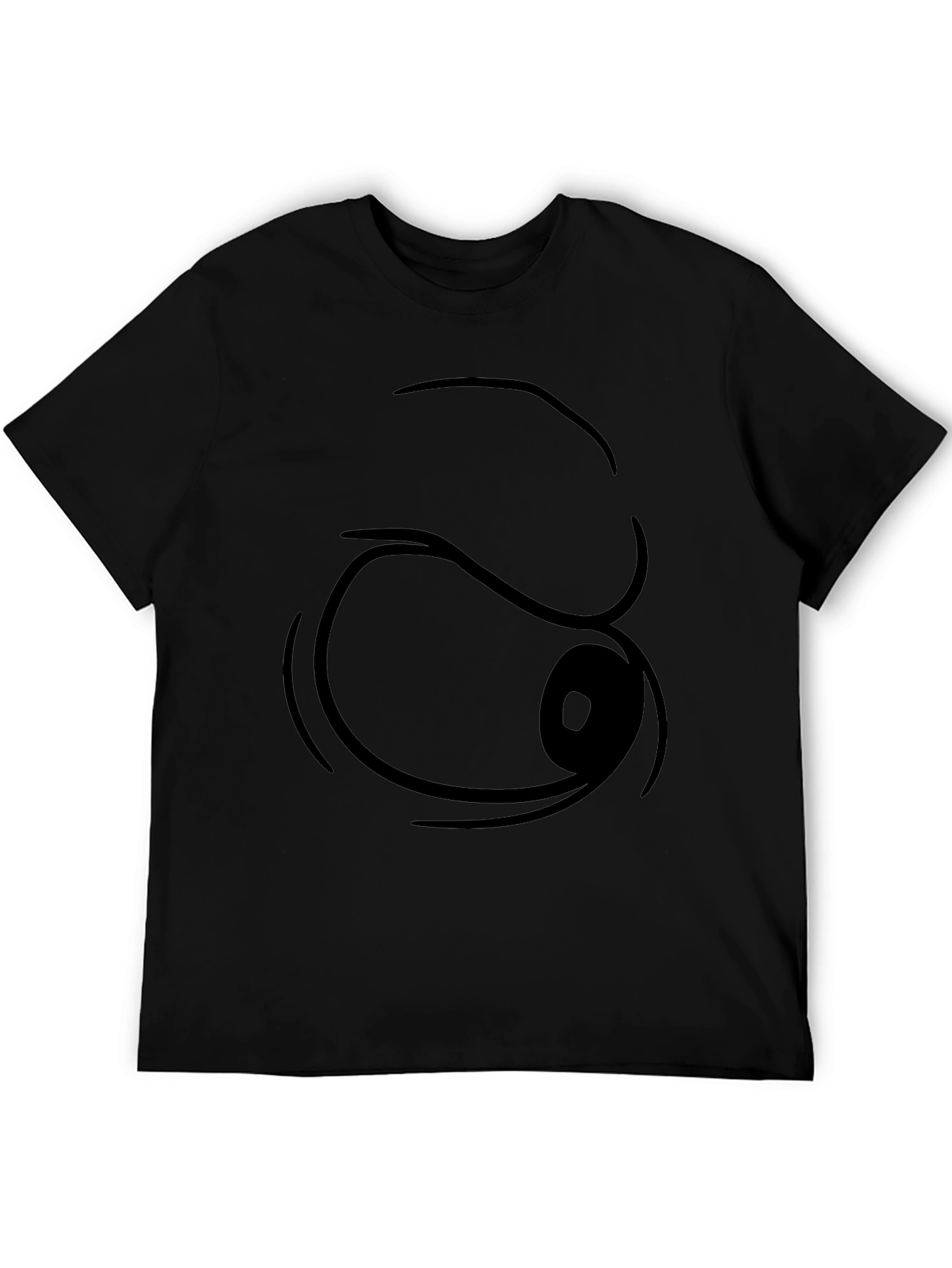Funny Cartoon Eye T-Shirt - Black Graphic Tee