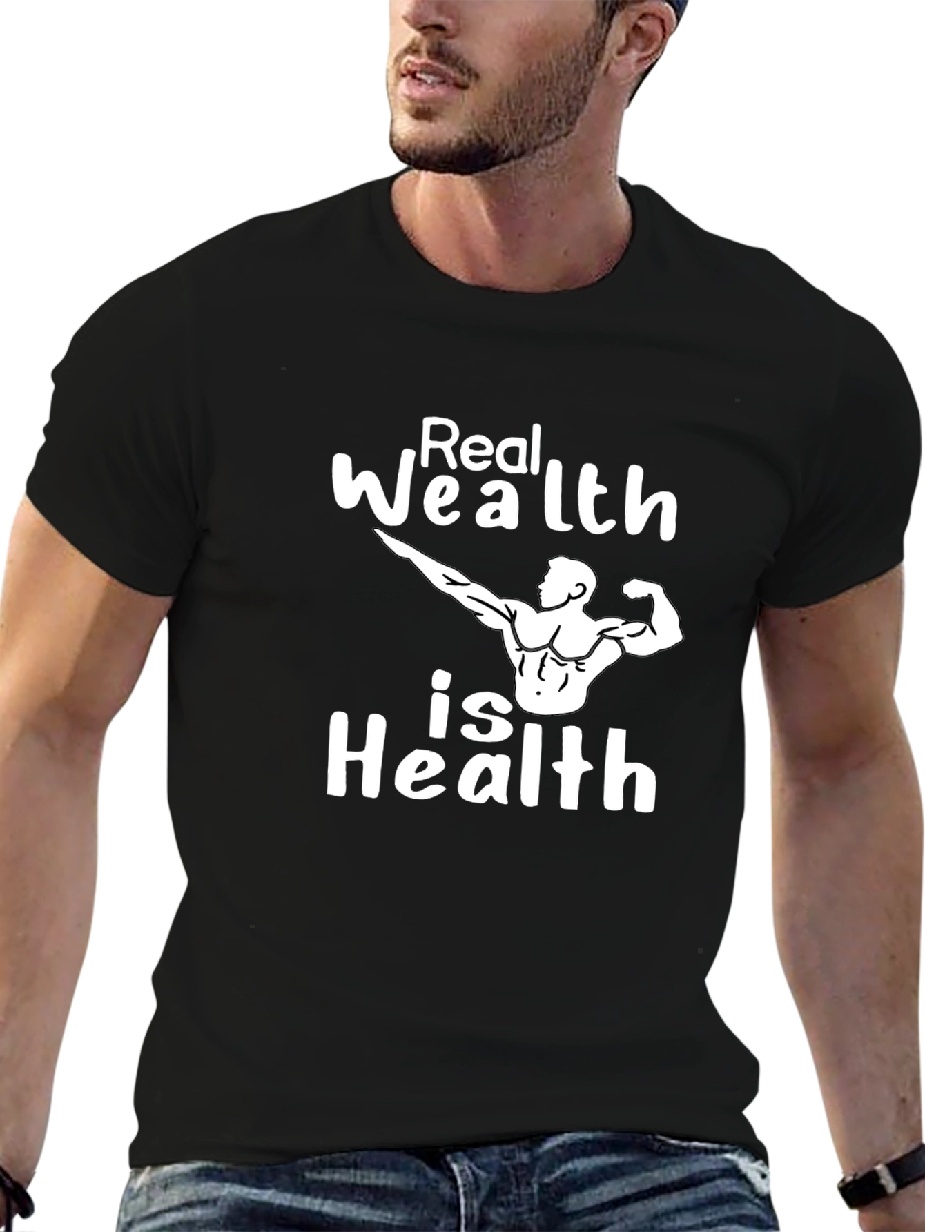 Real Wealth Is Health Graphic T-Shirt