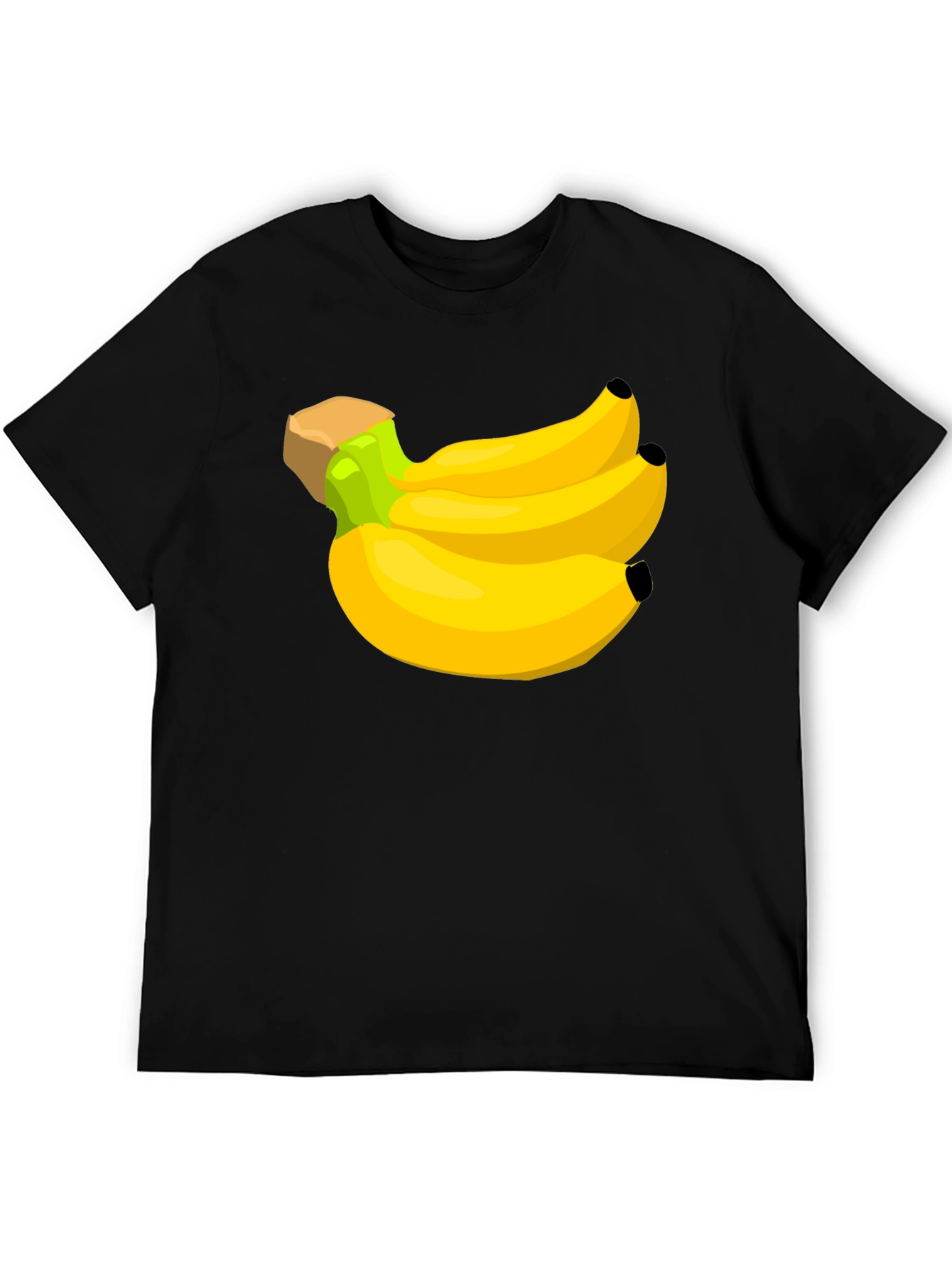 Banana Bunch Graphic Tee - Black Cotton T-Shirt