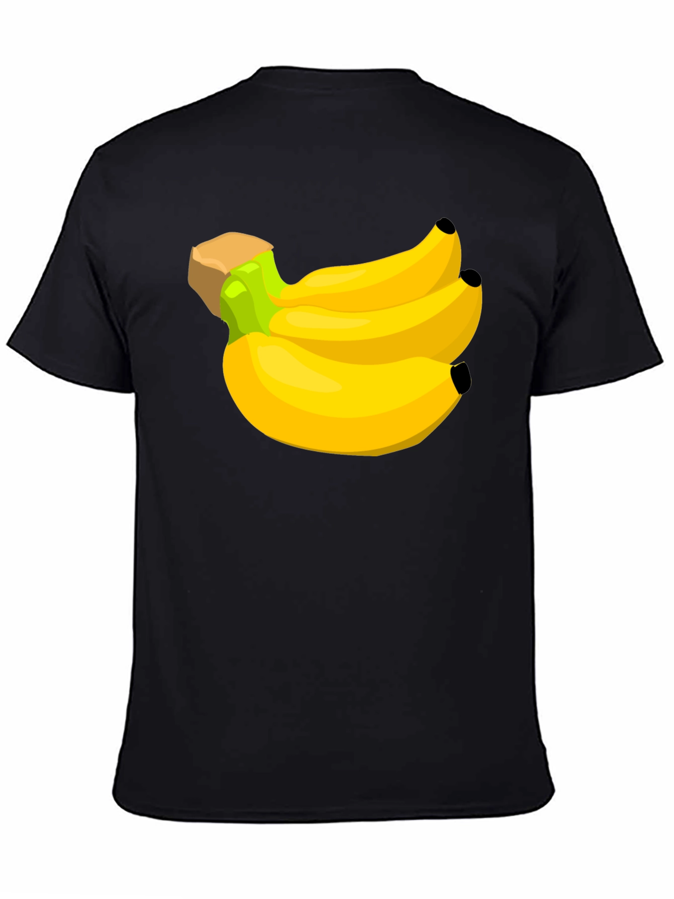 Banana Bunch Graphic Tee - Black Cotton T-Shirt