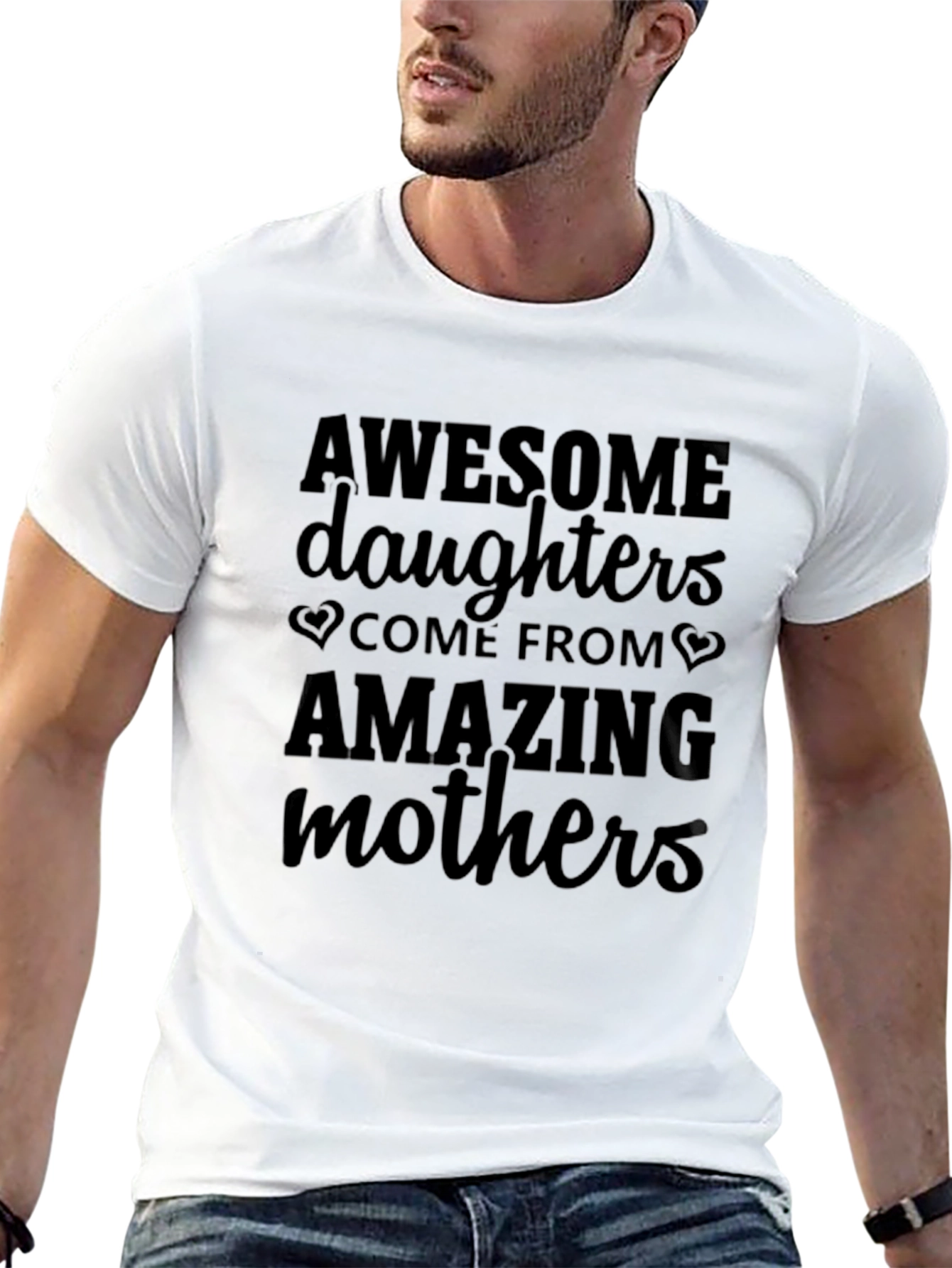 Awesome Daughters Amazing Mothers T-Shirt - Black