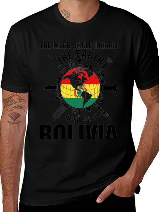 Bolivia Earth Flag T-Shirt - Meek Shall Inherit