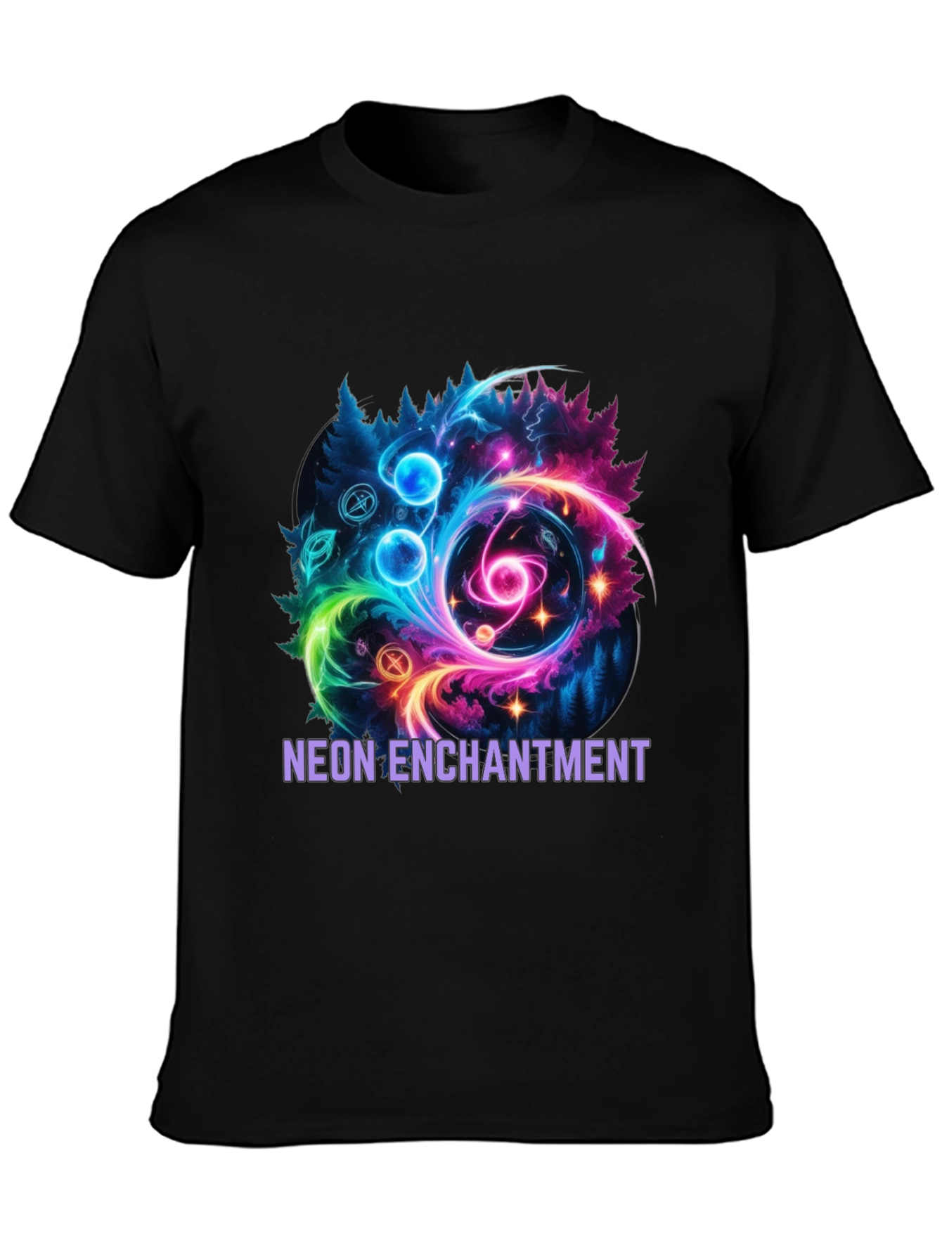 Neon Enchantment Graphic T-Shirt