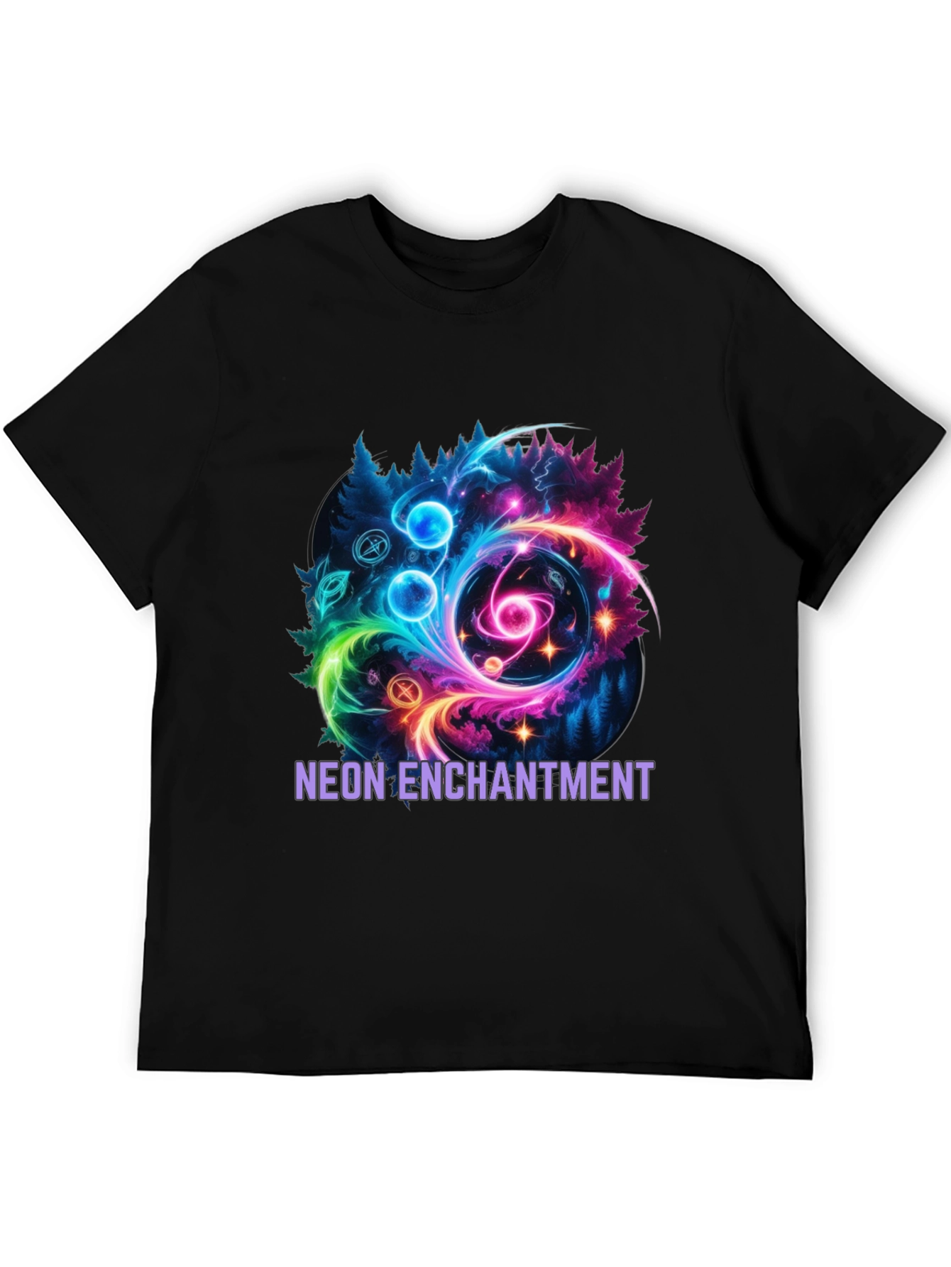 Neon Enchantment Graphic T-Shirt