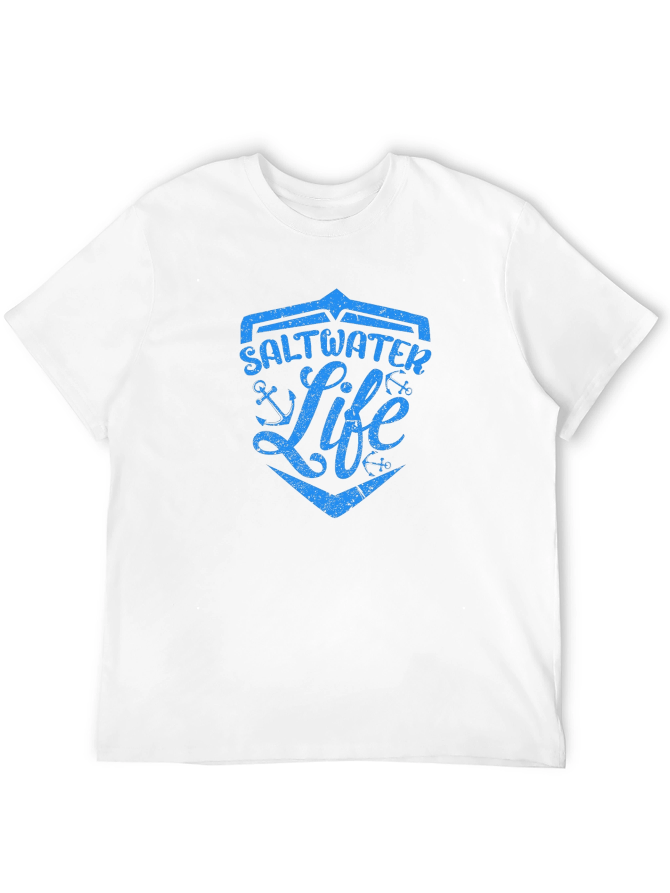 Saltwater Life Graphic Print Black T-Shirt