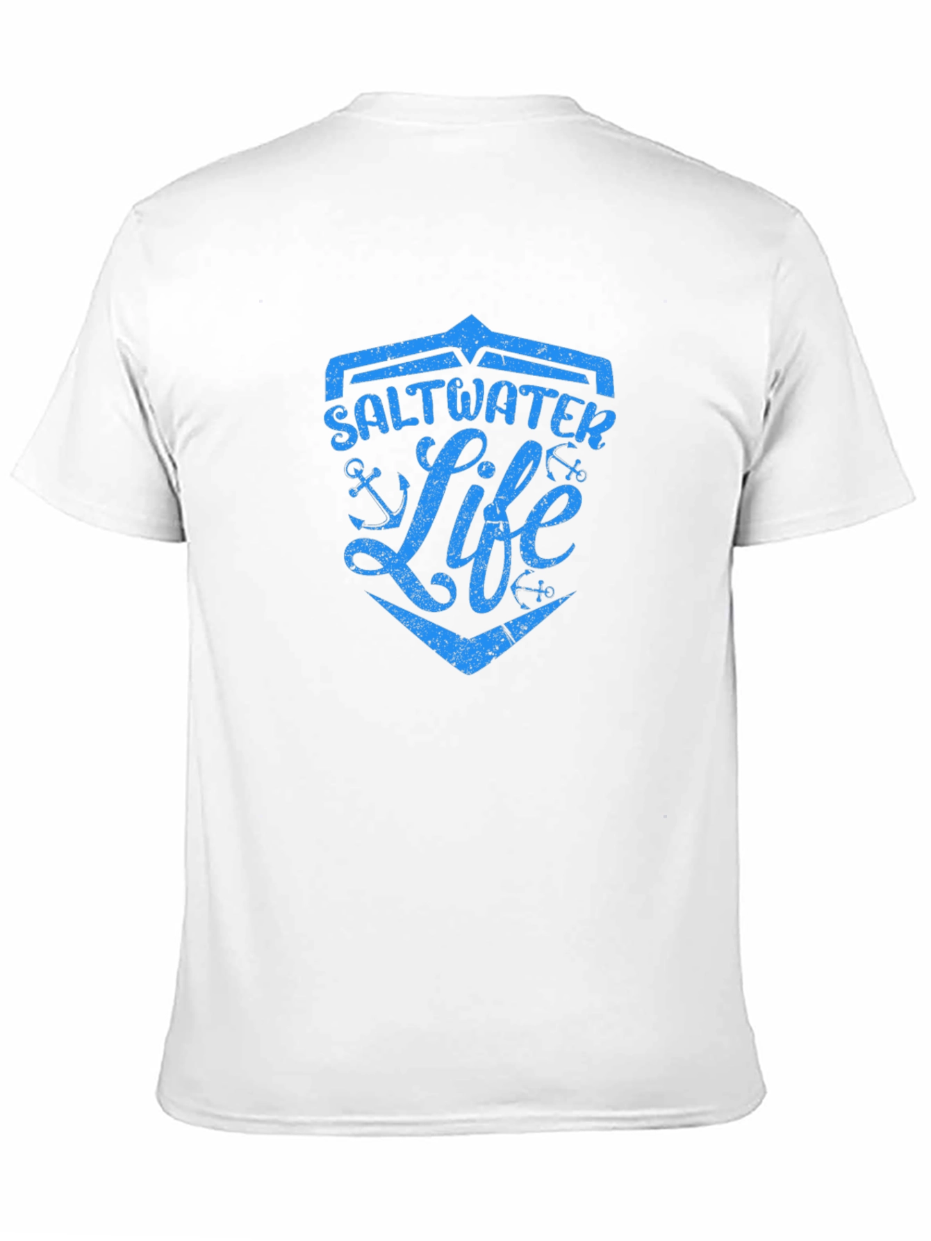 Saltwater Life Graphic Print Black T-Shirt