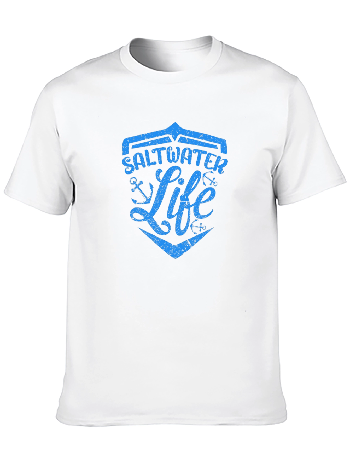 Saltwater Life Graphic Print Black T-Shirt