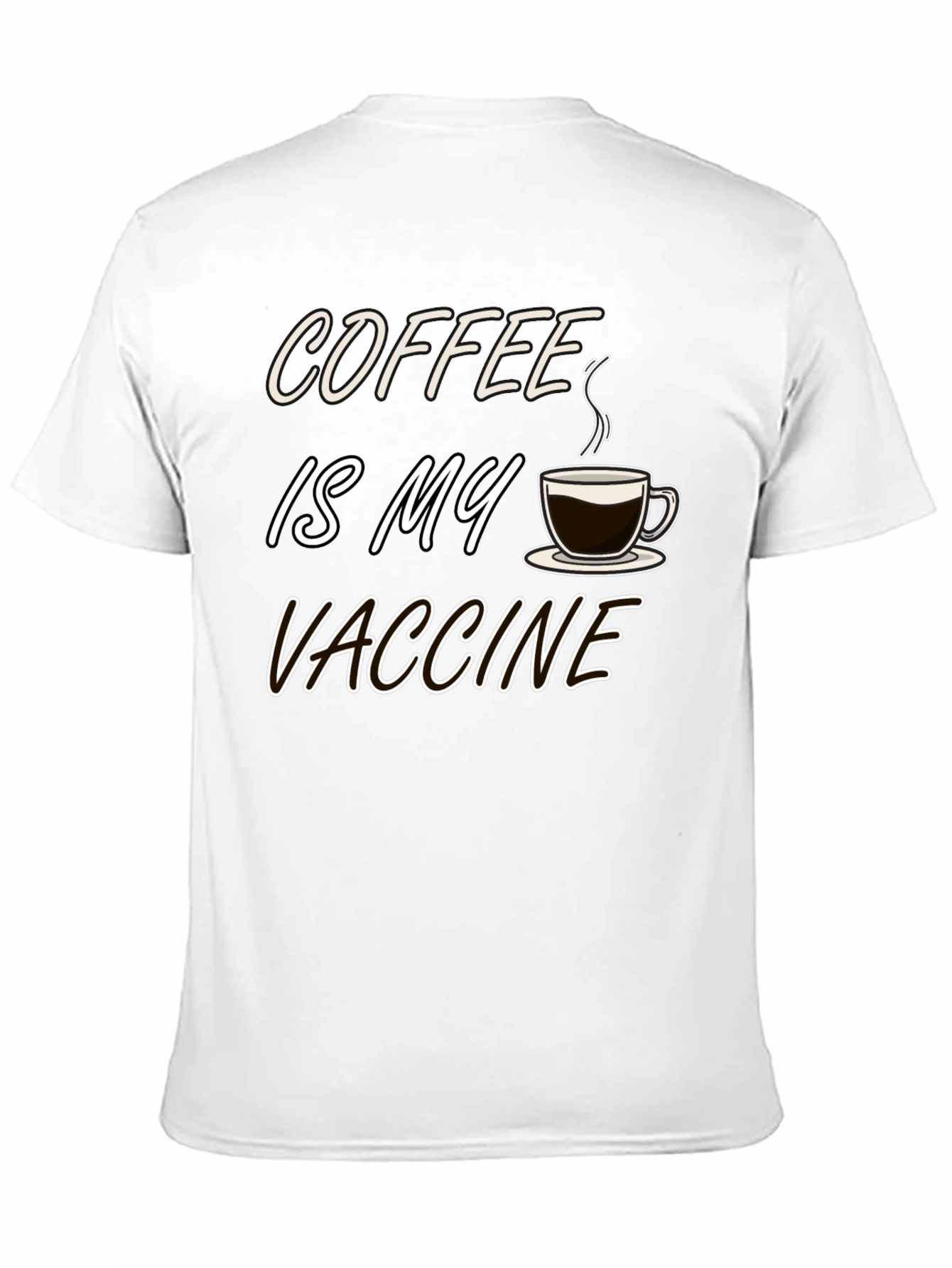 Coffee is My Vaccine Black T-Shirt