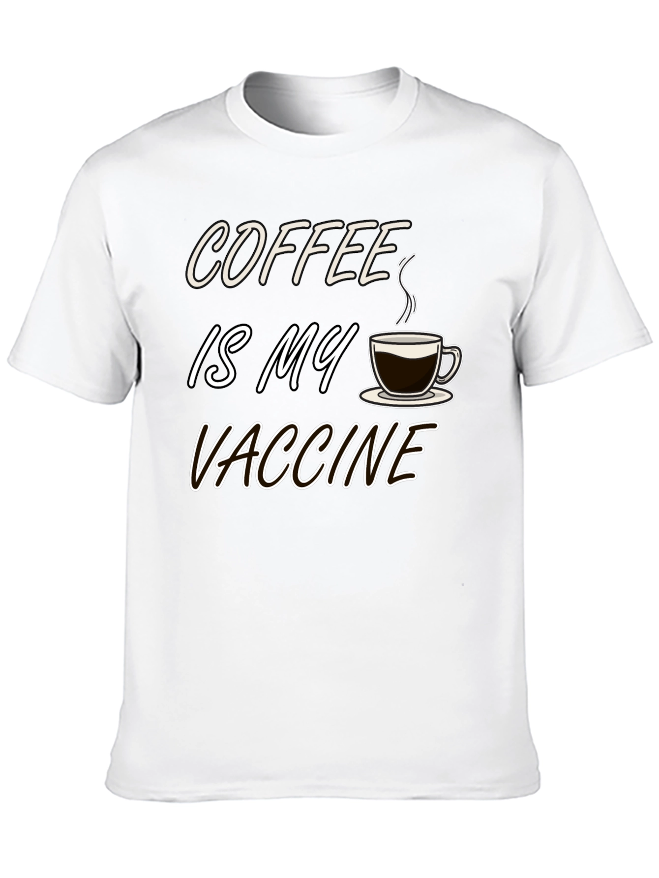 Coffee is My Vaccine Black T-Shirt
