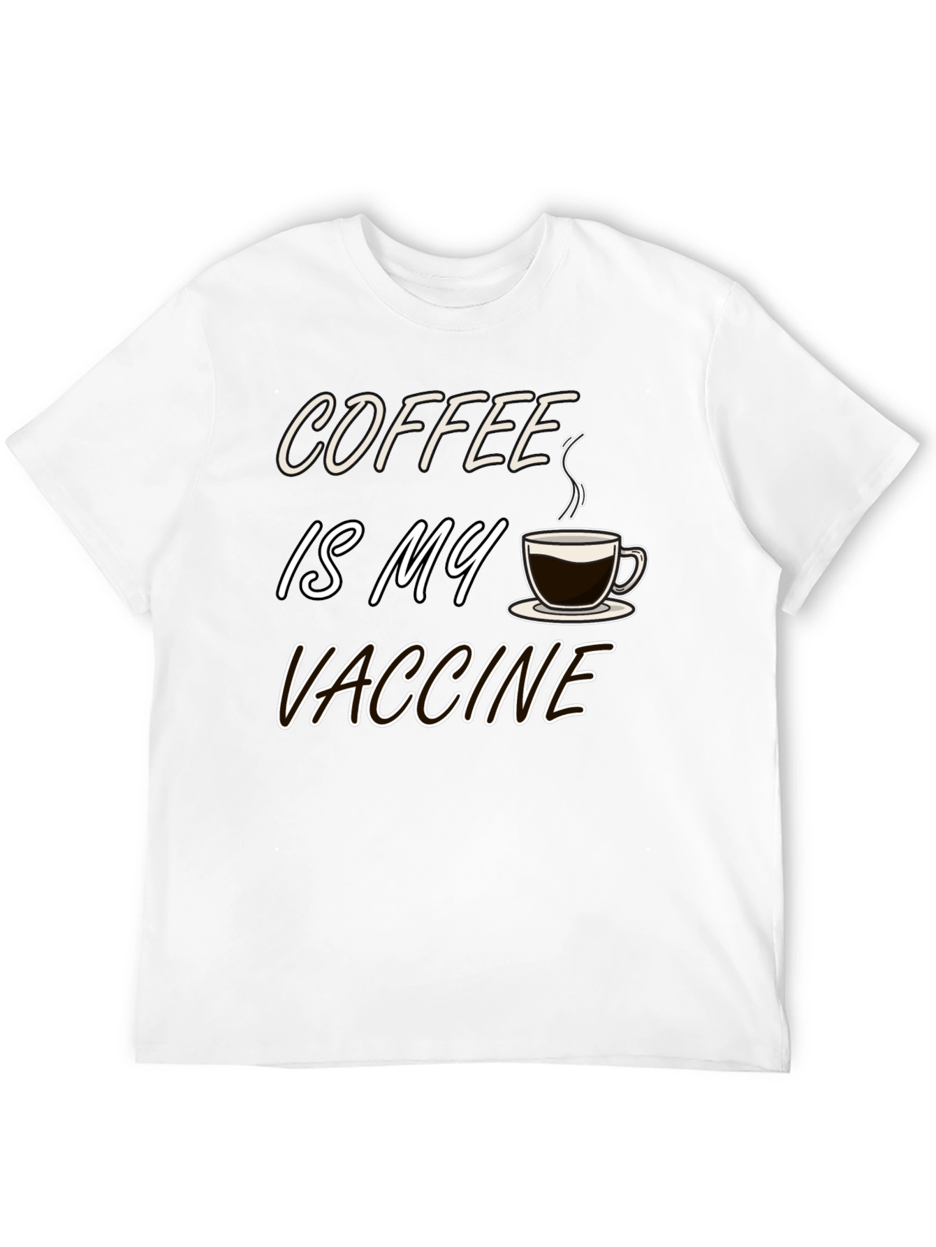 Coffee is My Vaccine Black T-Shirt