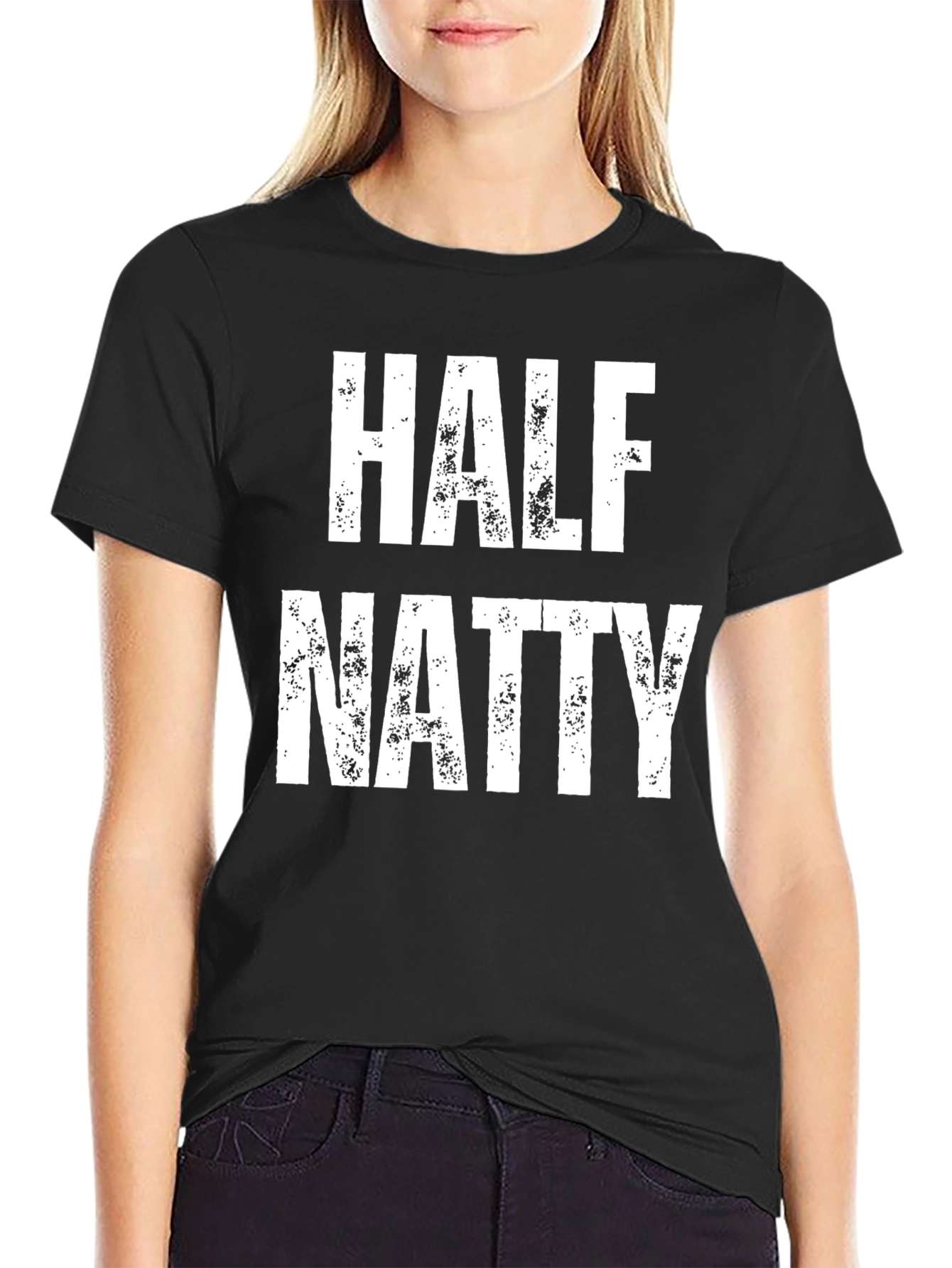 Half Natty Distressed Print T-Shirt