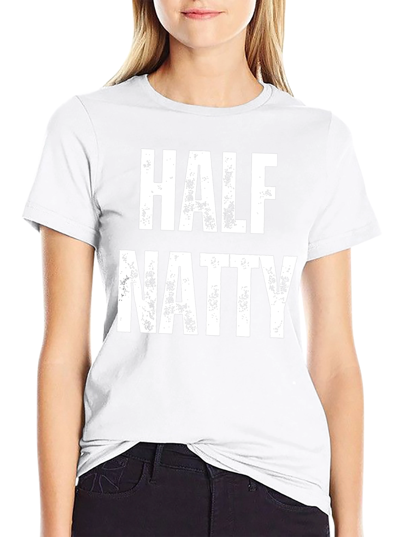 Half Natty Distressed Print T-Shirt