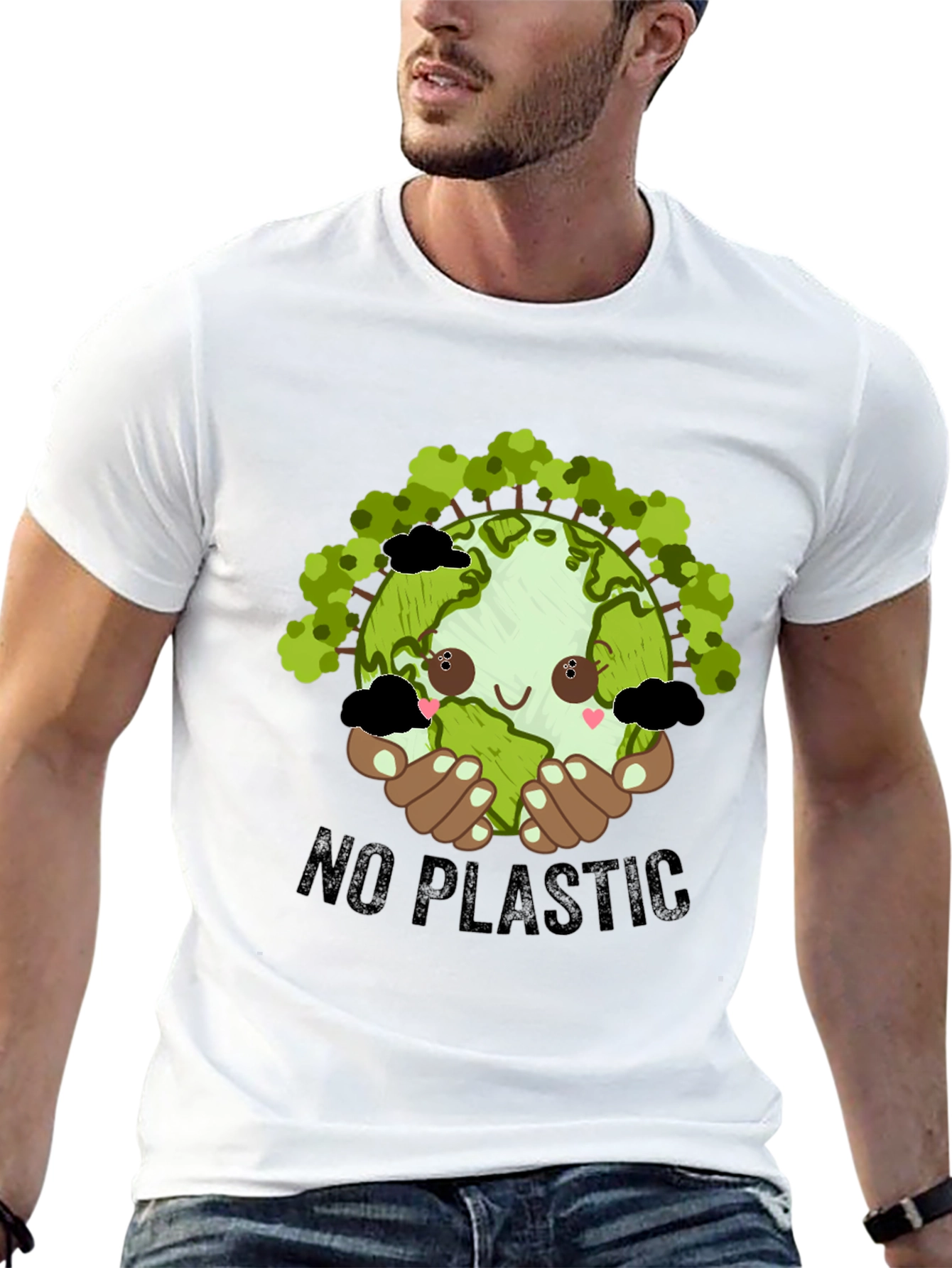 Eco-Friendly No Plastic Graphic Tee