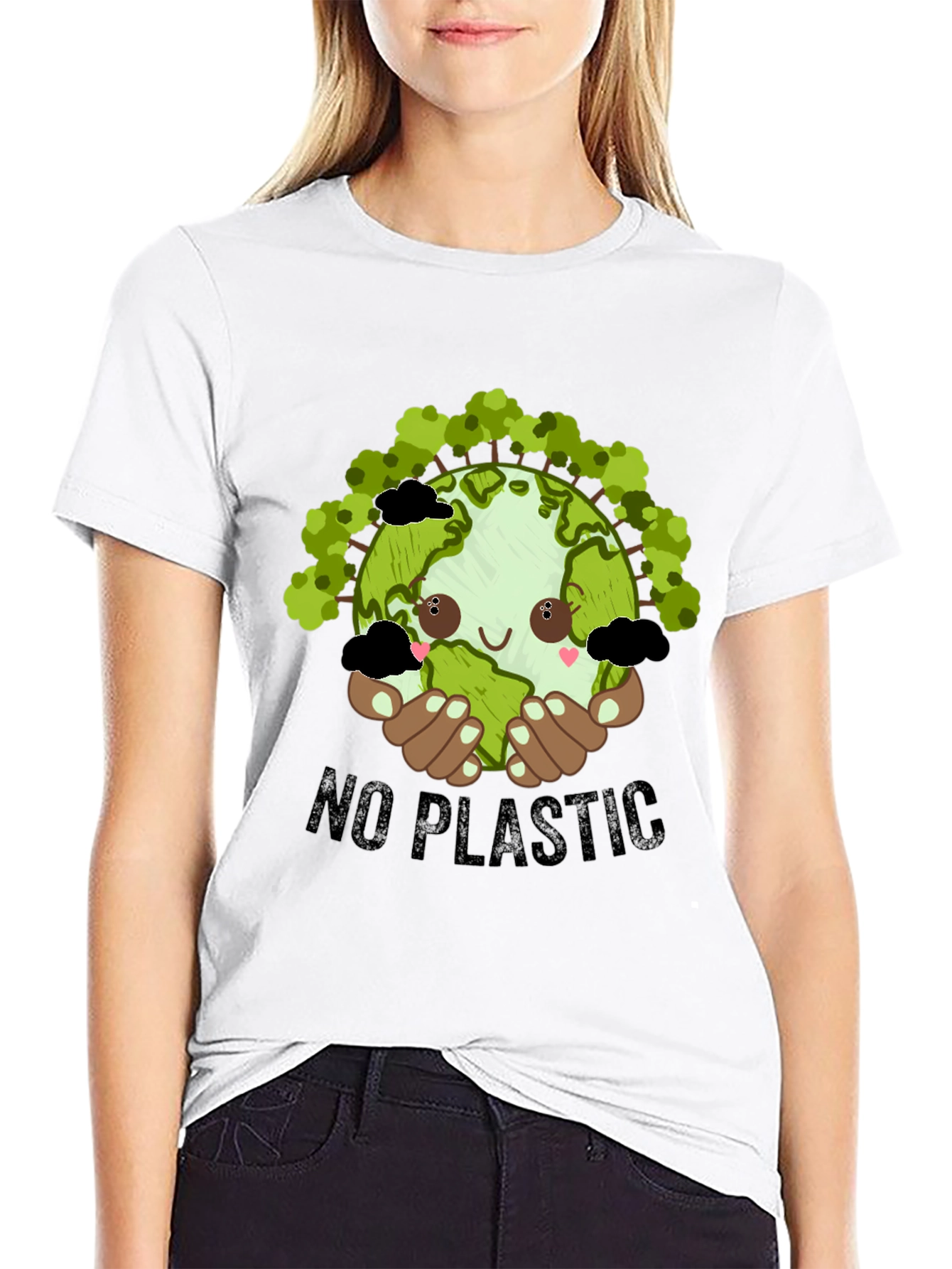 Eco-Friendly No Plastic Graphic Tee