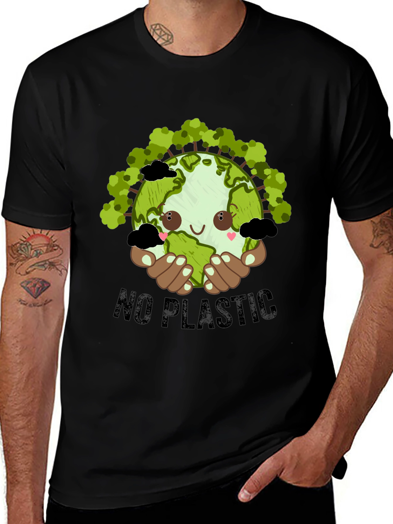 Eco-Friendly No Plastic Graphic Tee