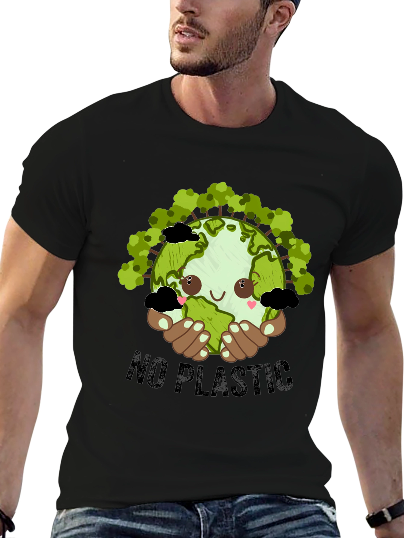 Eco-Friendly No Plastic Graphic Tee
