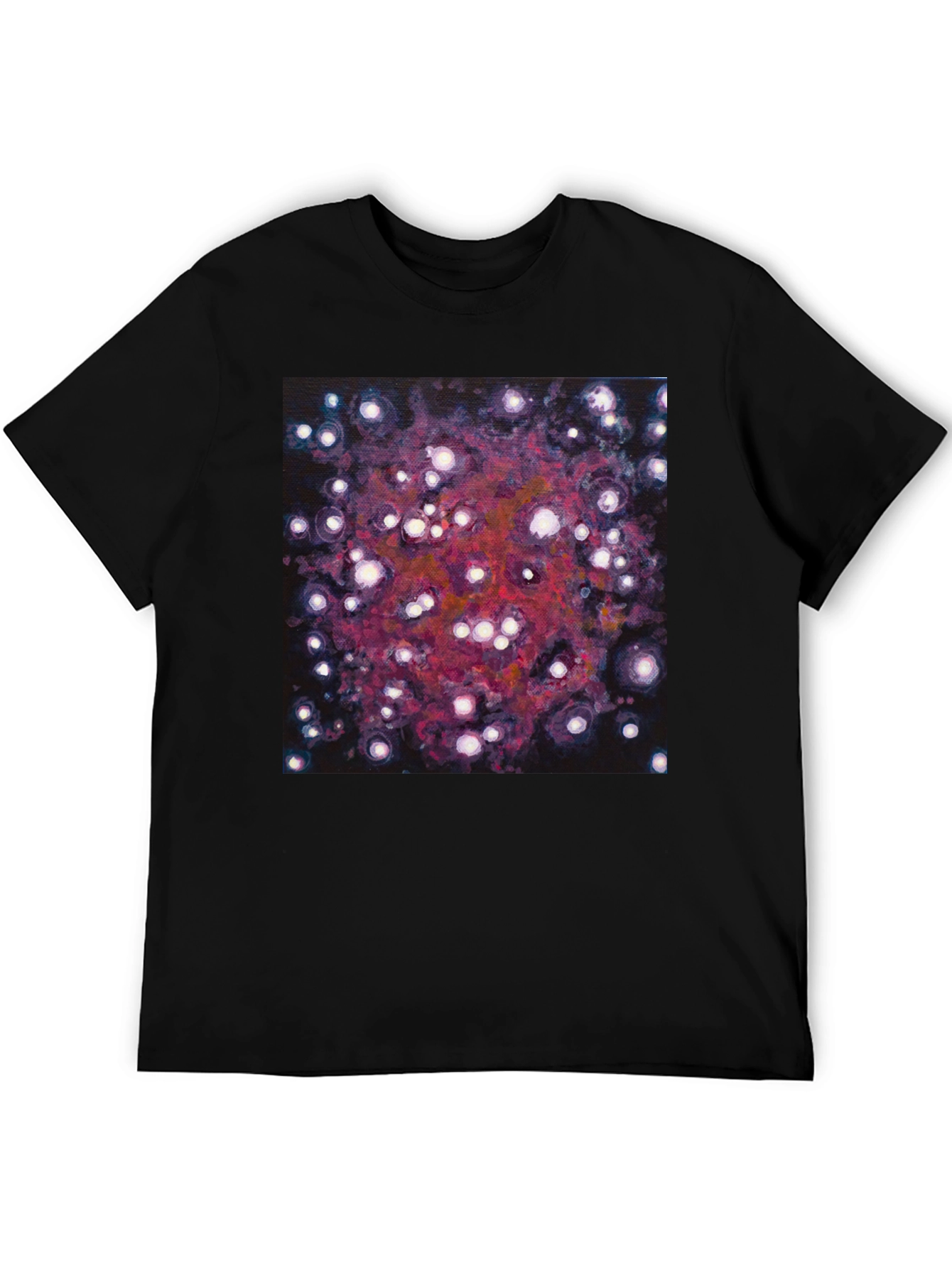 Abstract Galaxy Print Black T-Shirt