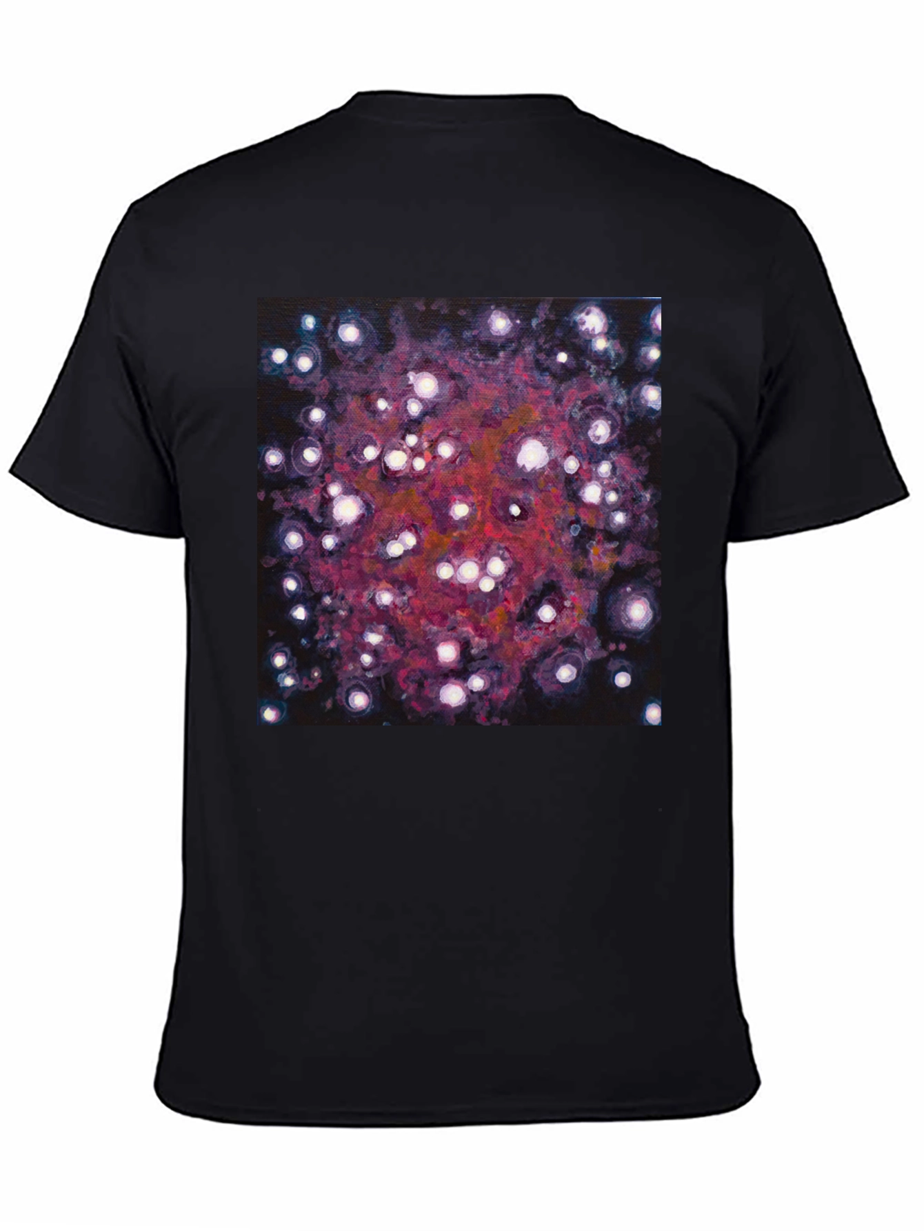 Abstract Galaxy Print Black T-Shirt