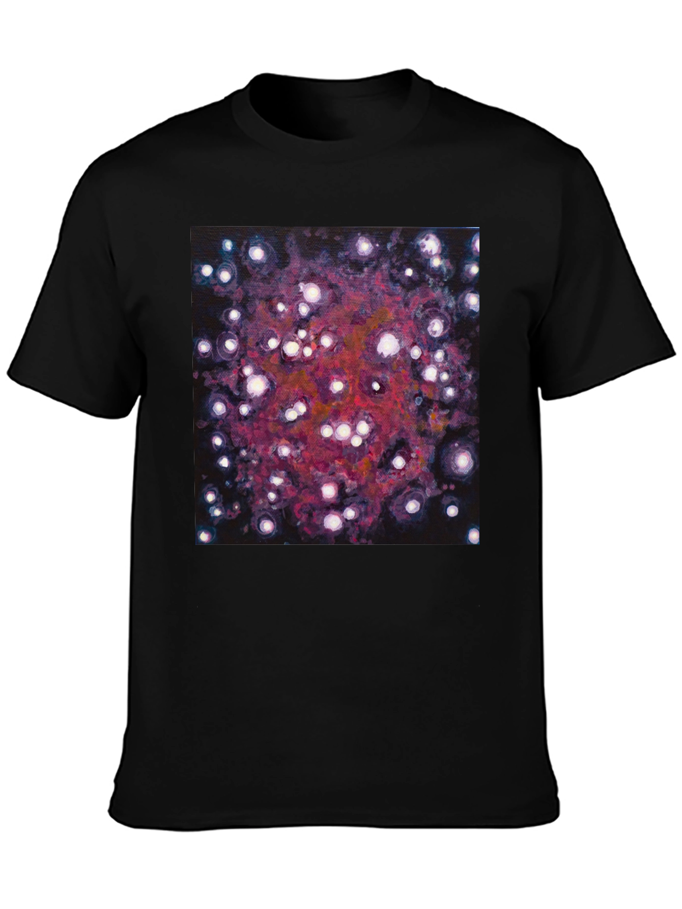 Abstract Galaxy Print Black T-Shirt