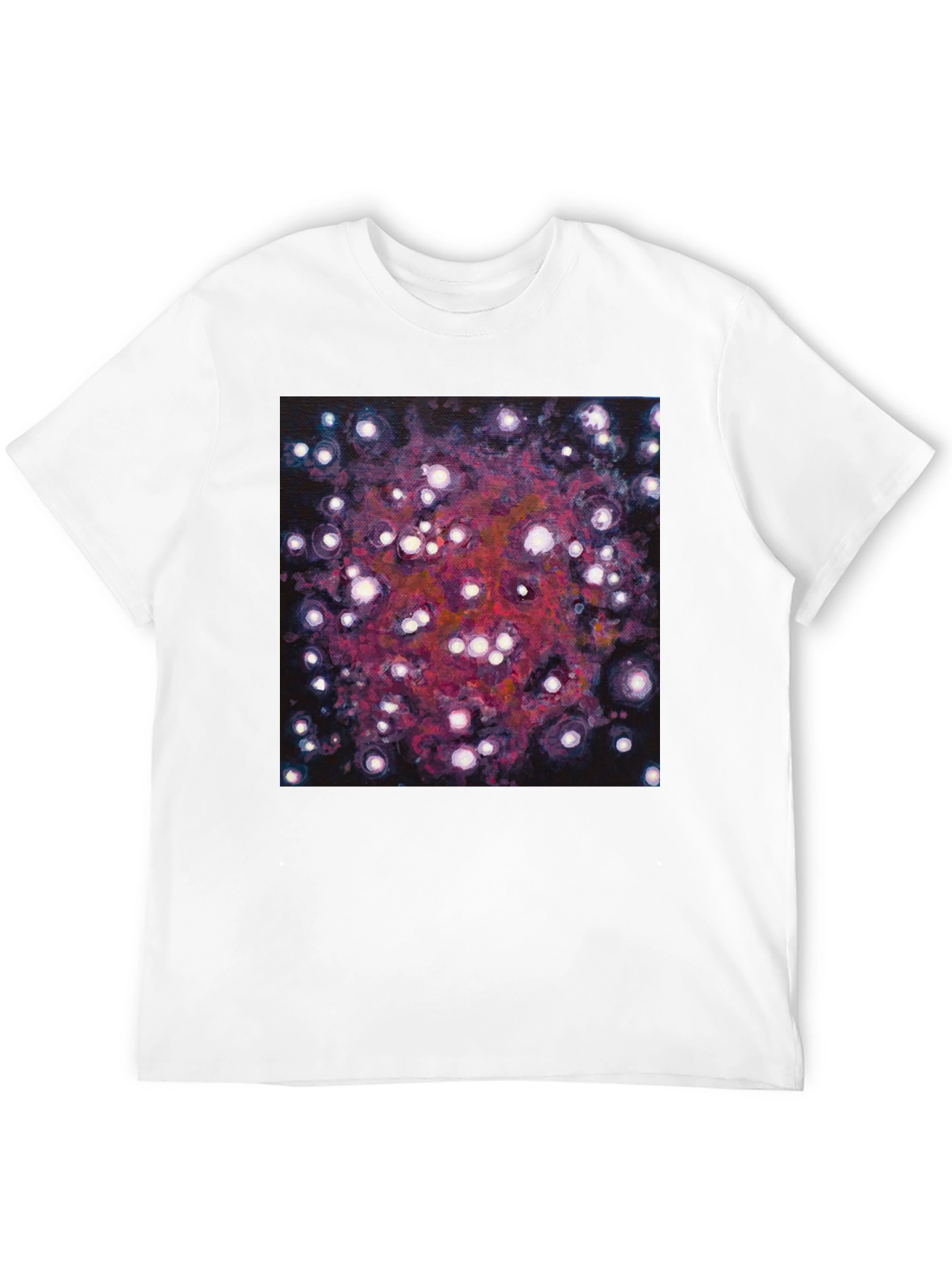 Abstract Galaxy Print Black T-Shirt