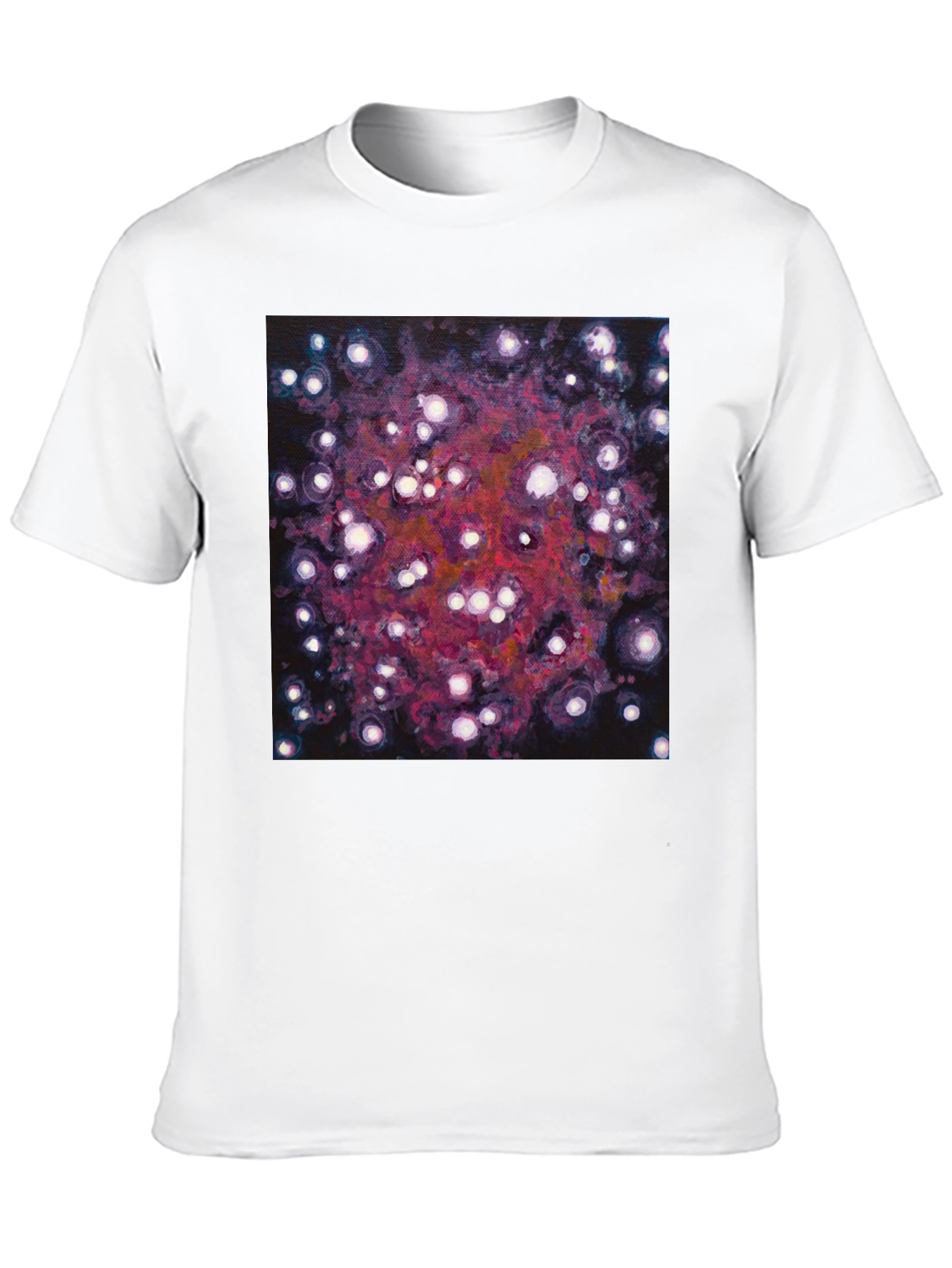 Abstract Galaxy Print Black T-Shirt