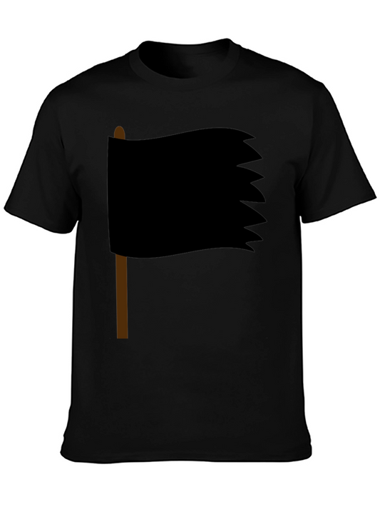Distressed Black Flag Graphic Tee - Casual Style