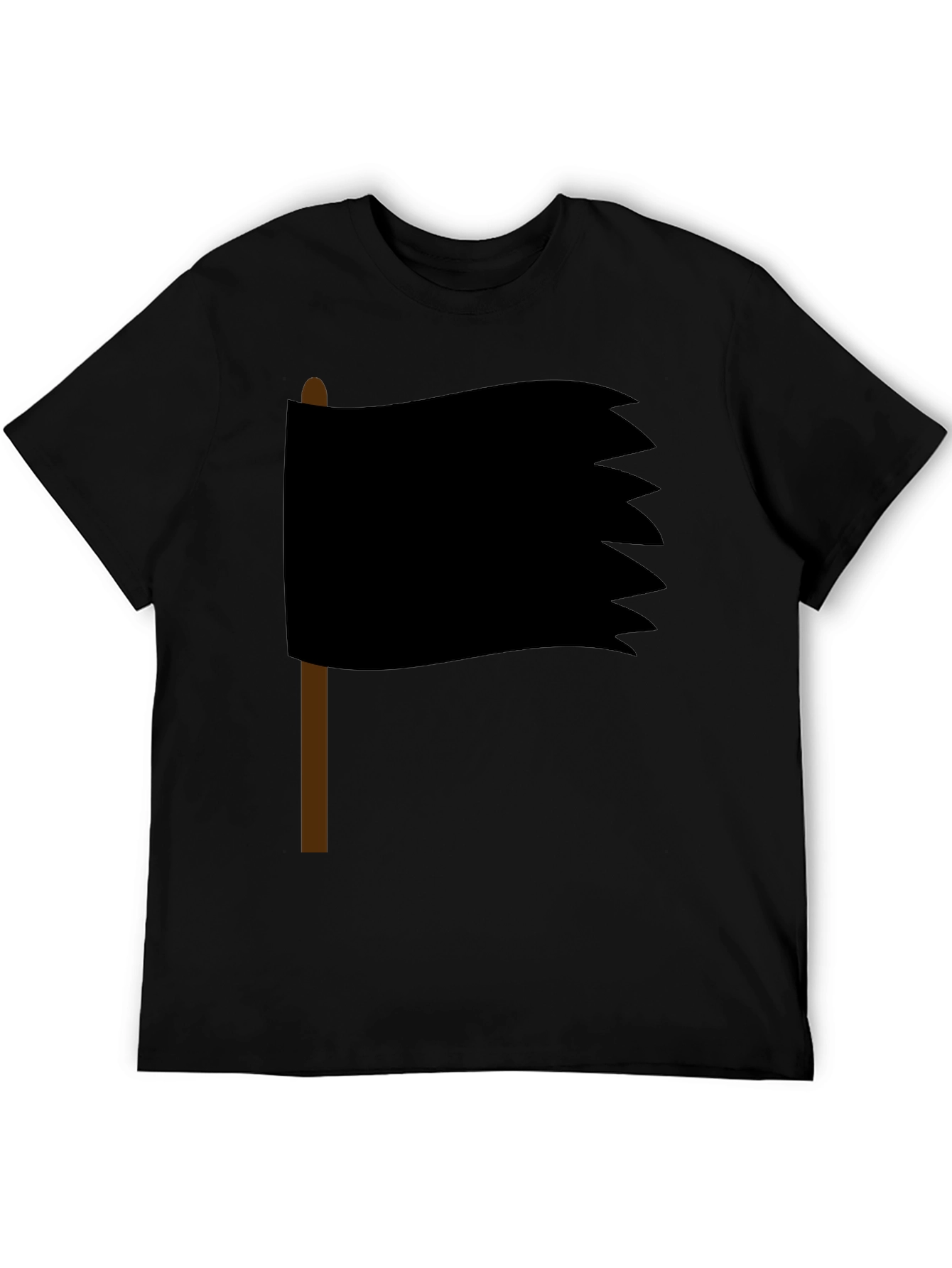 Distressed Black Flag Graphic Tee - Casual Style