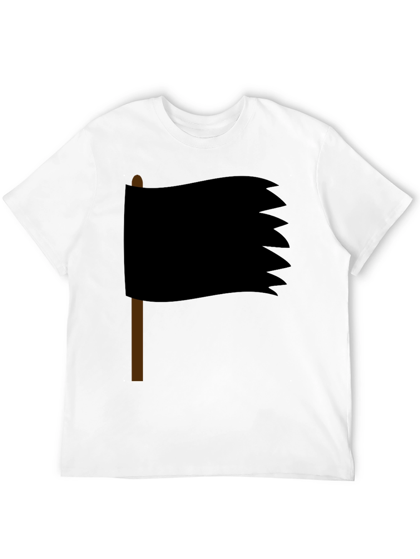 Distressed Black Flag Graphic Tee - Casual Style