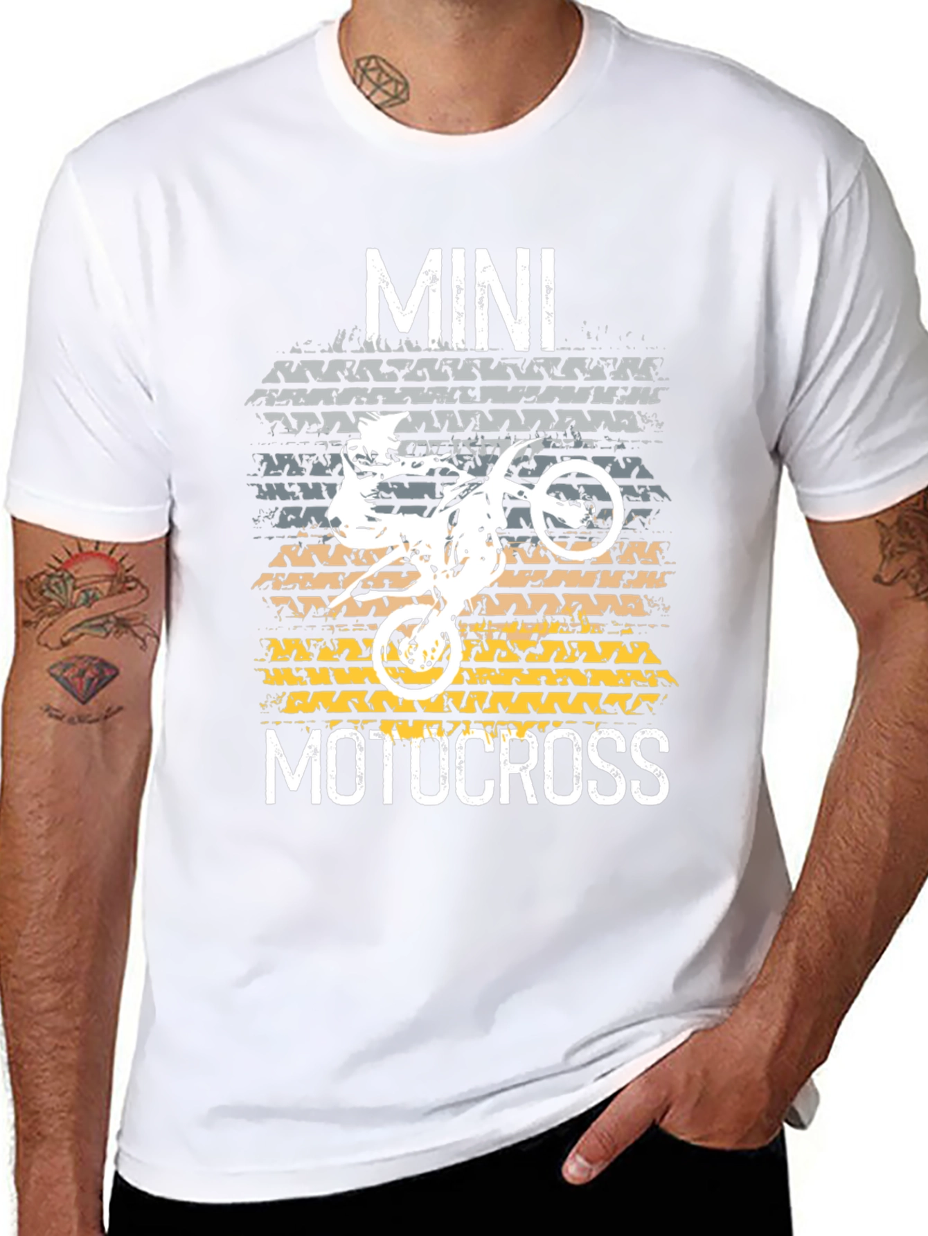 Mini Motocross Graphic Tee - Black Cotton T-Shirt