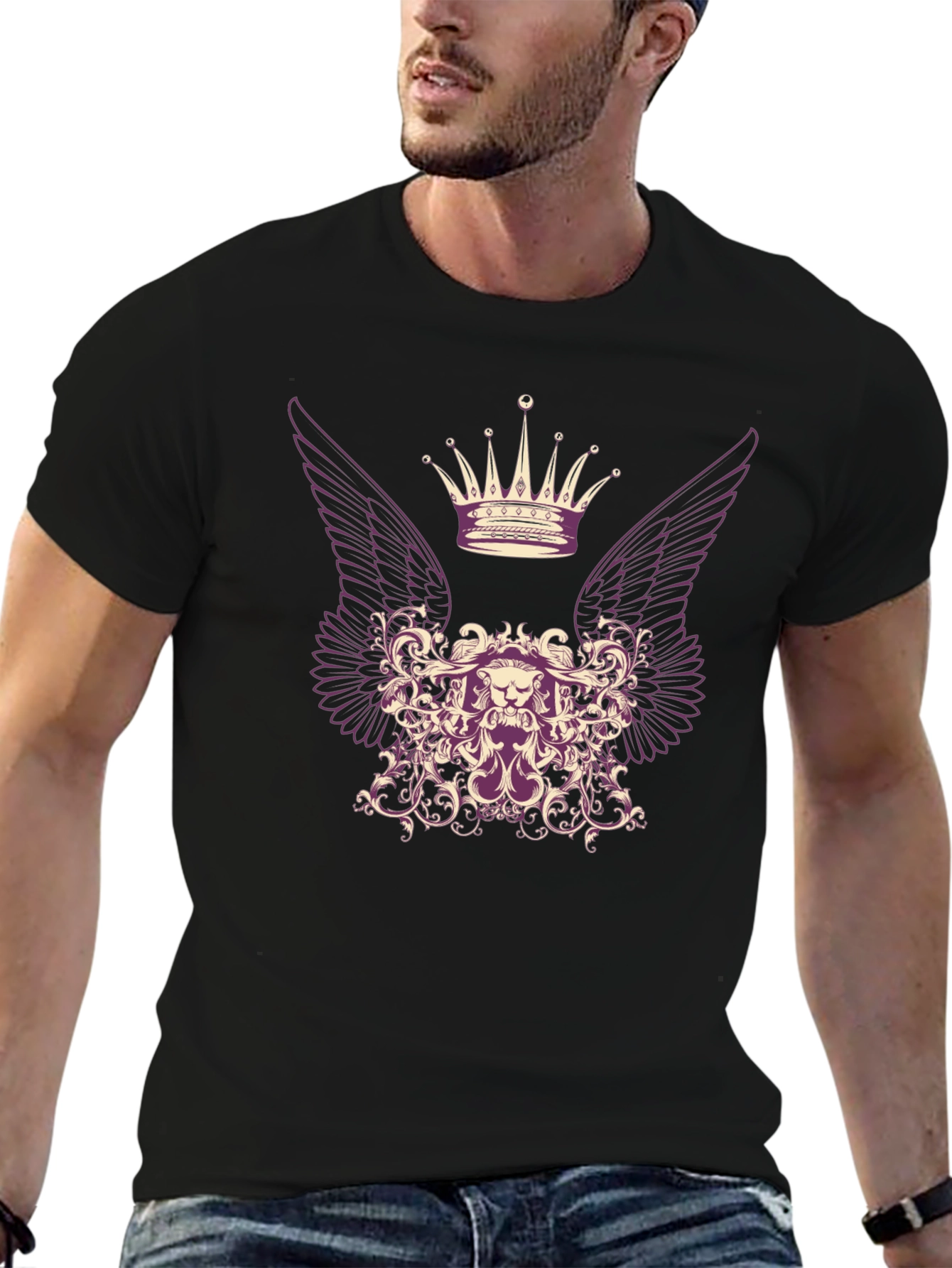 Crown Winged Lion Graphic Tee