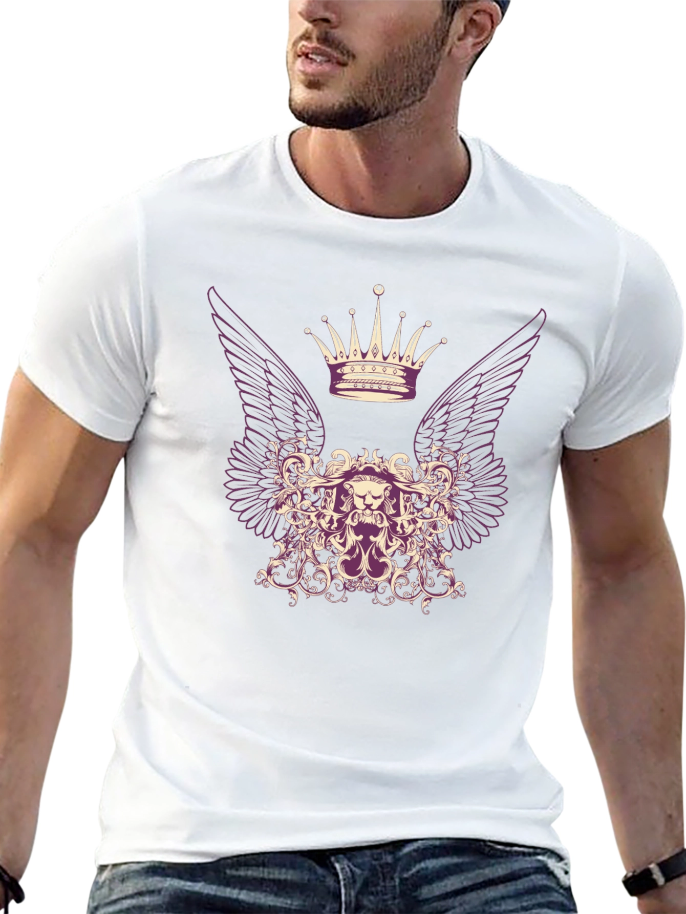 Crown Winged Lion Graphic Tee