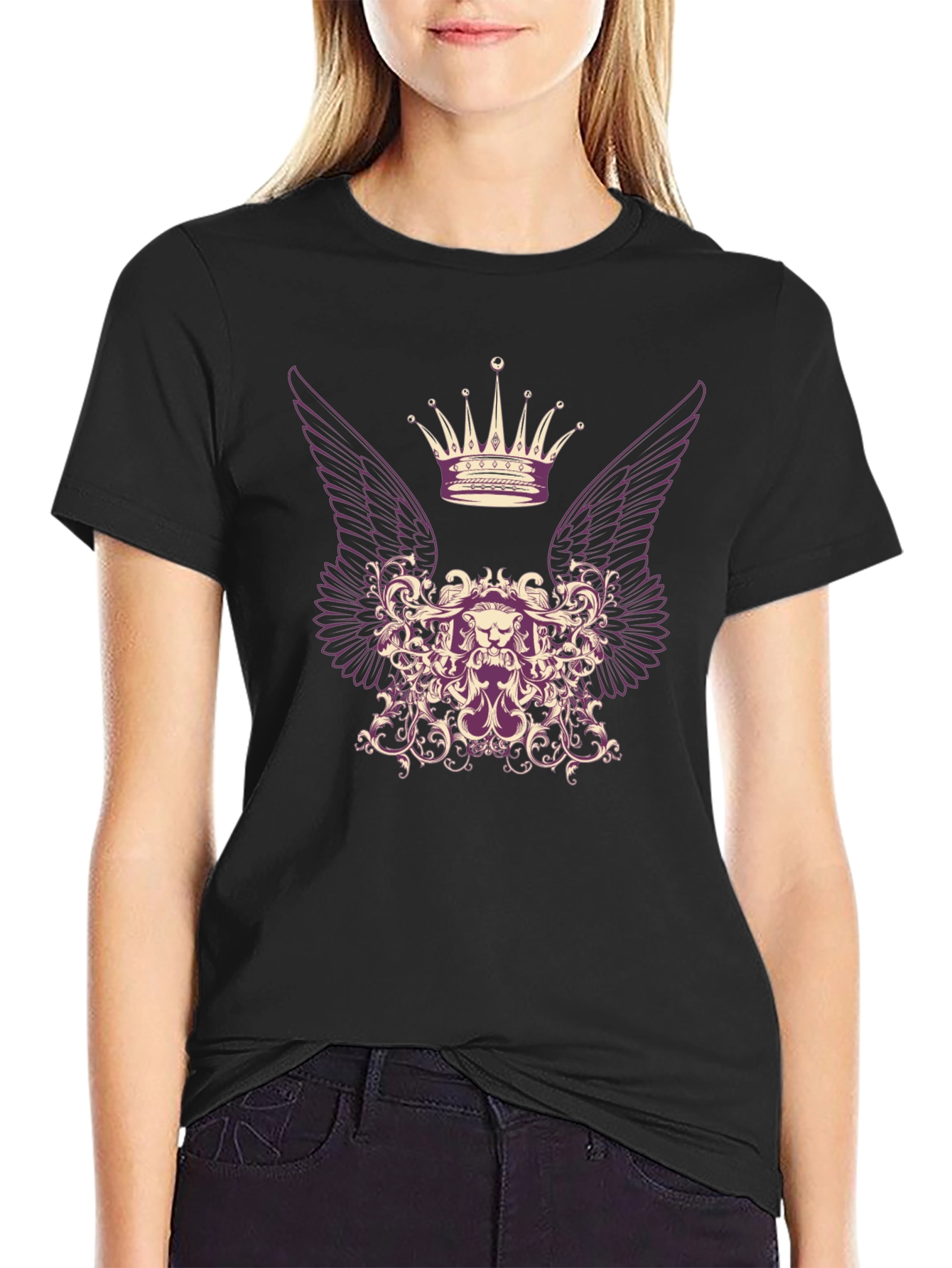 Crown Winged Lion Graphic Tee