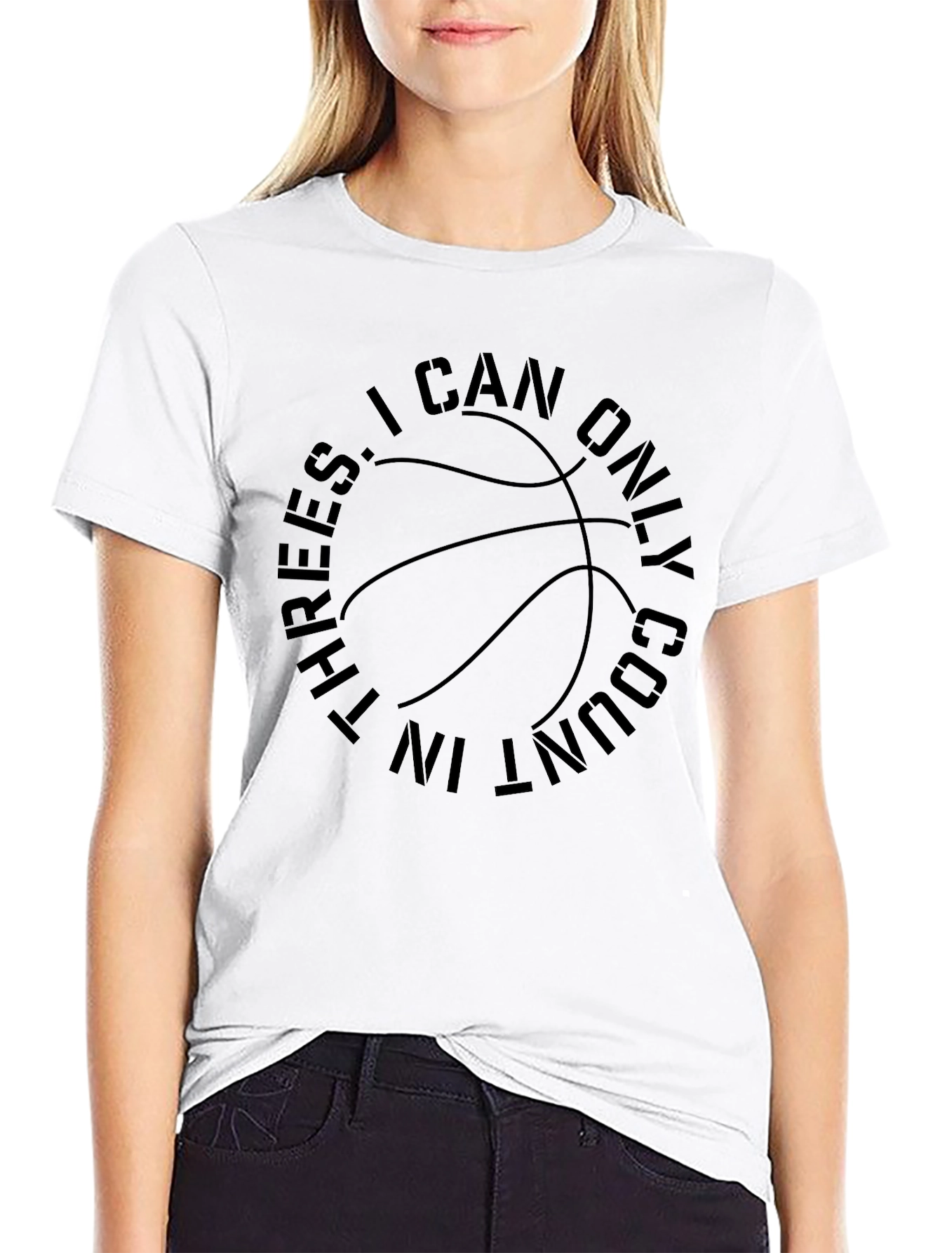 Basketball T-Shirt: Threes I Can Only Count In
