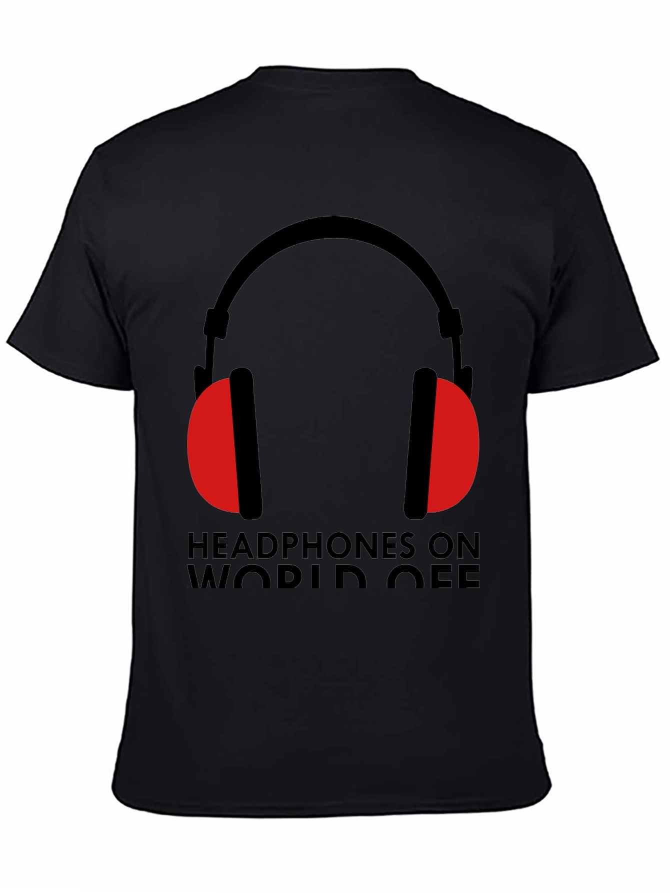 Headphones On World Off Graphic Tee