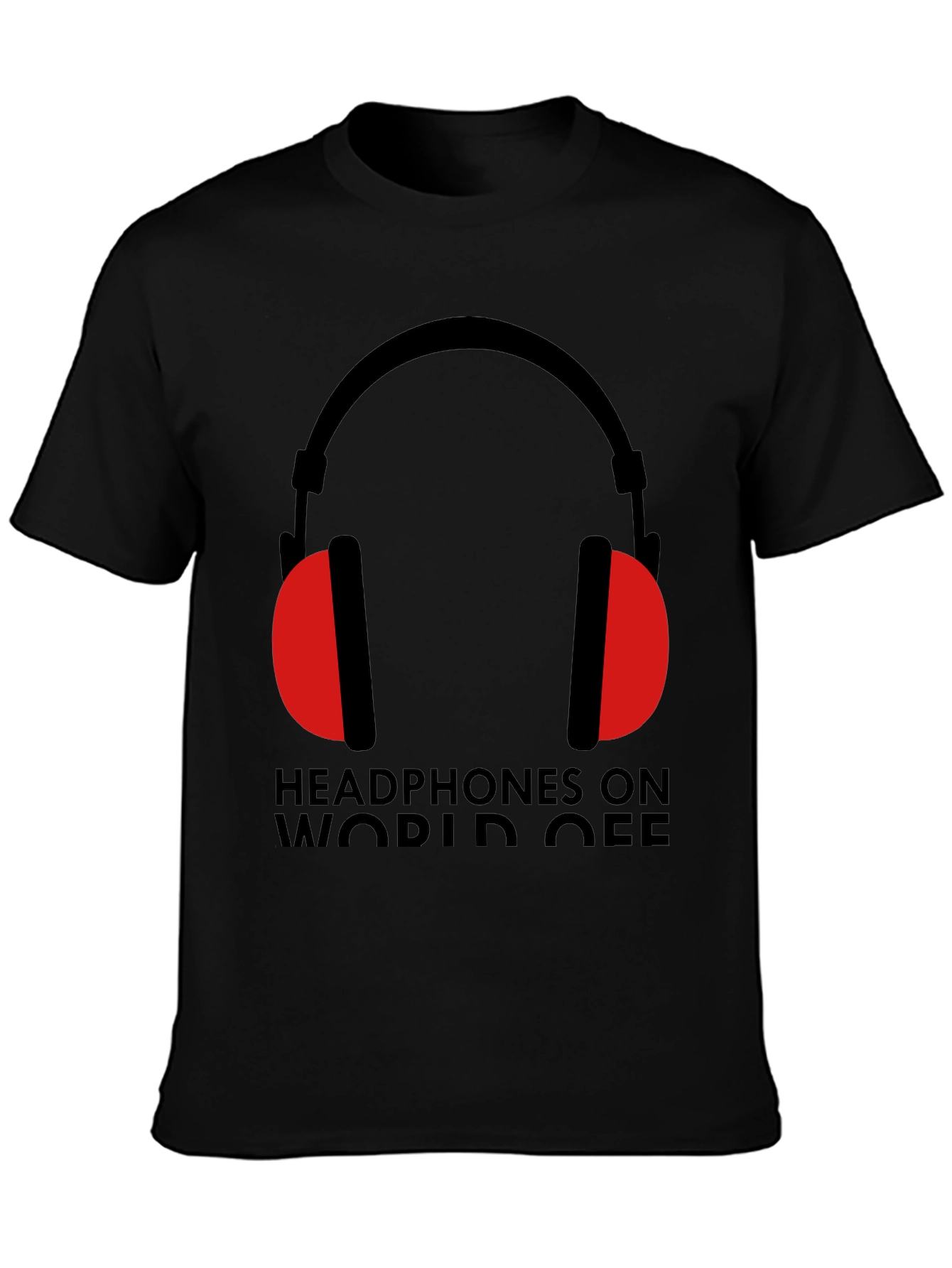Headphones On World Off Graphic Tee