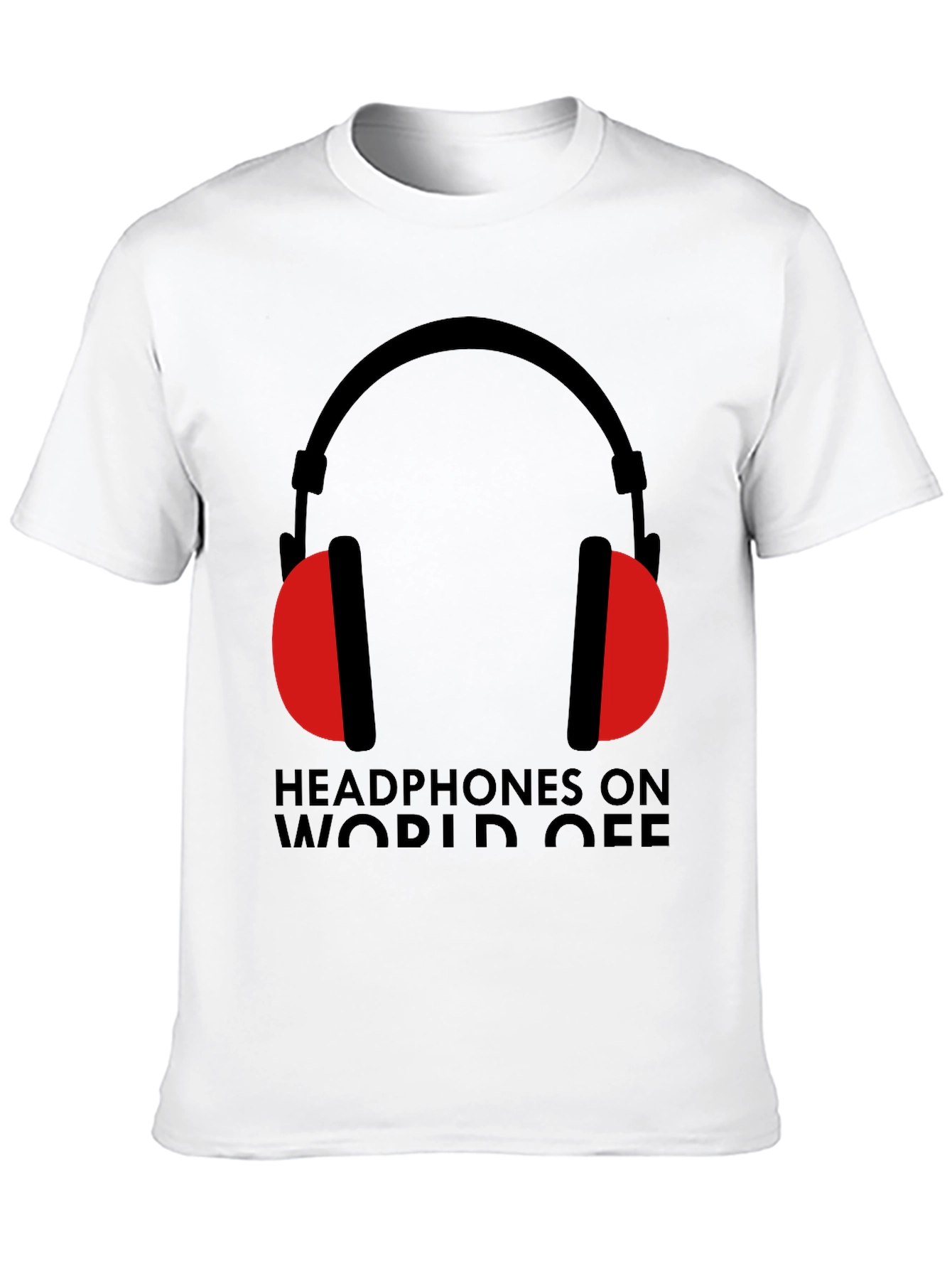 Headphones On World Off Graphic Tee