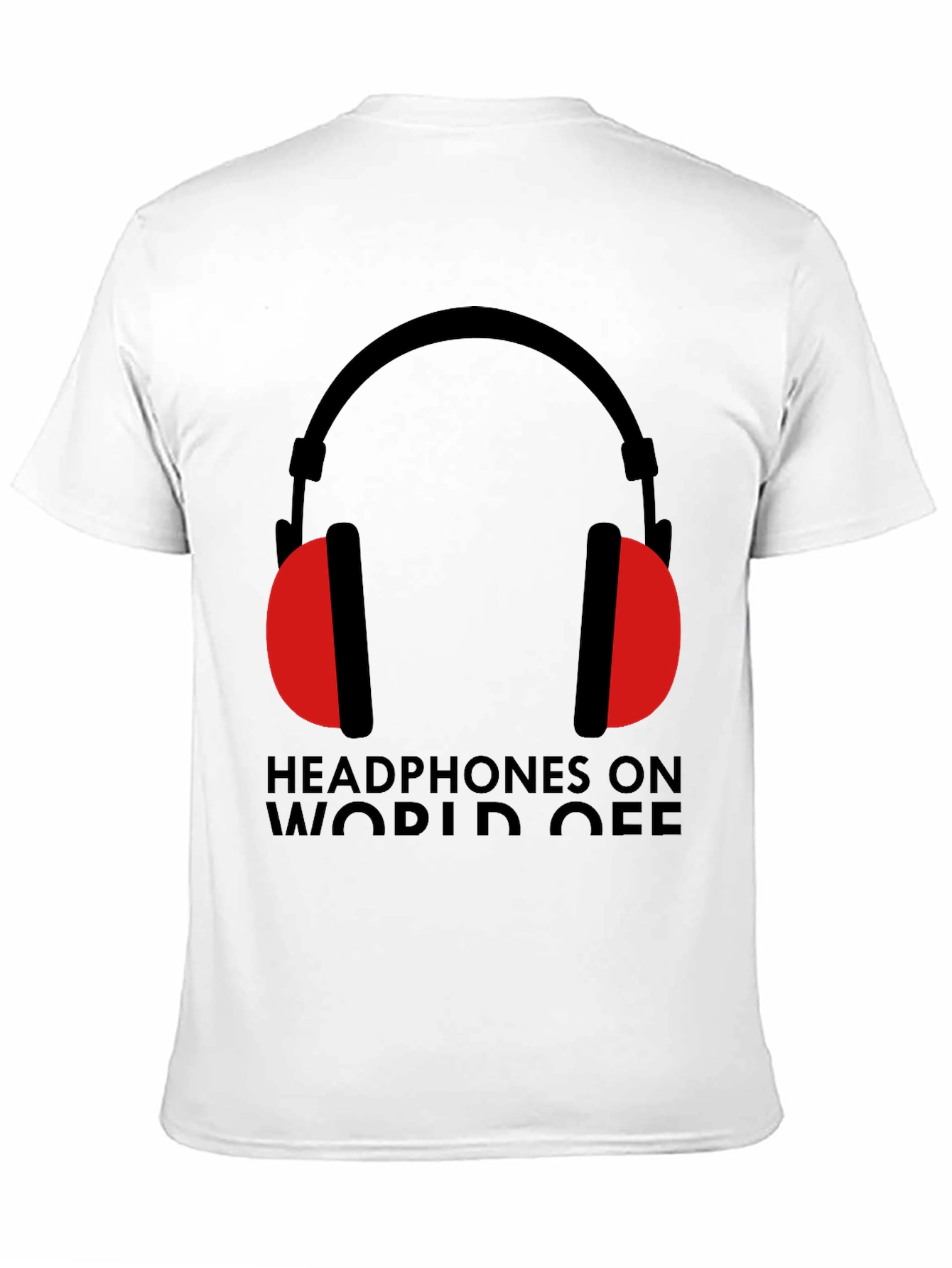 Headphones On World Off Graphic Tee