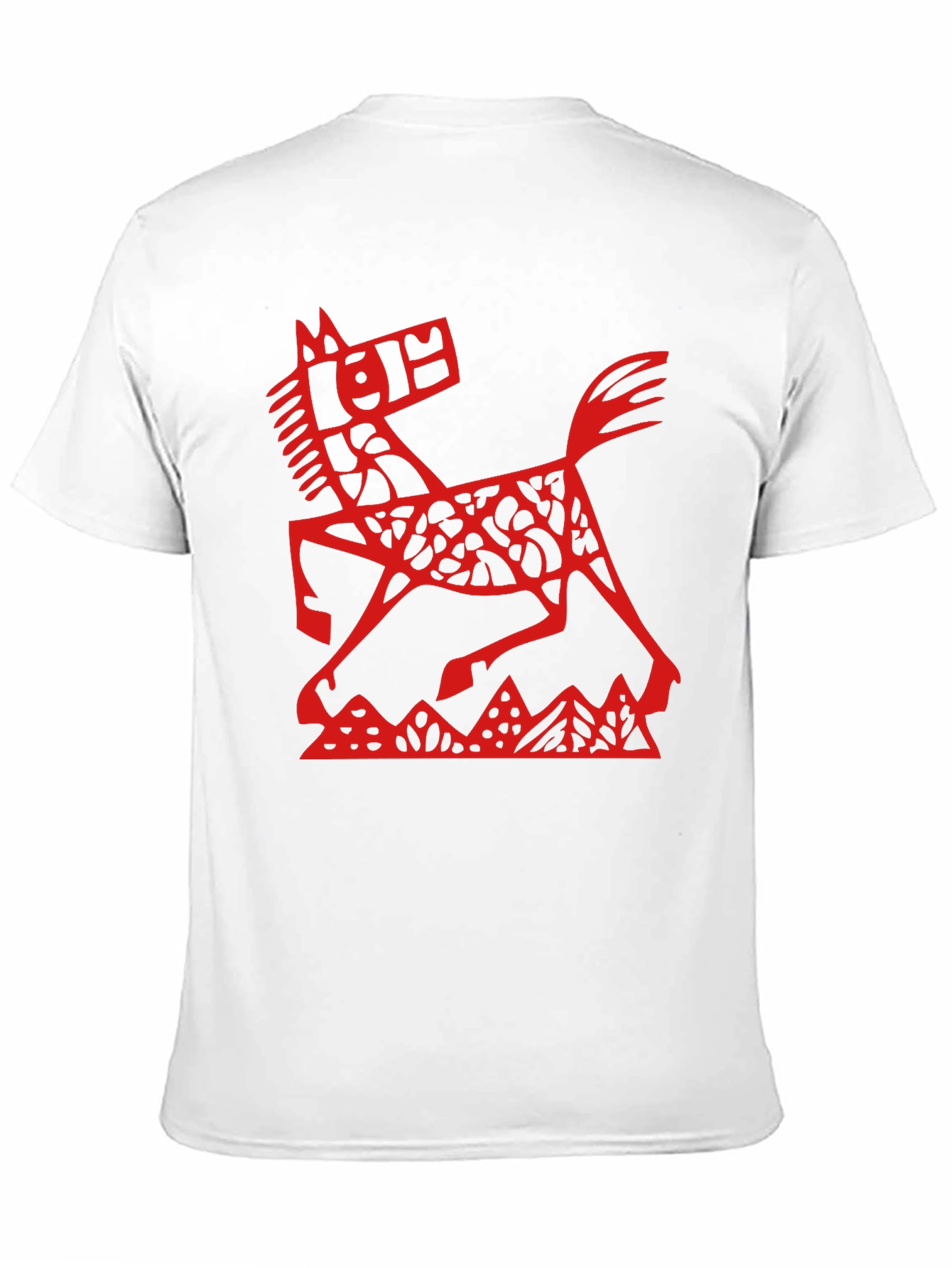 Red Horse Graphic Black T-Shirt