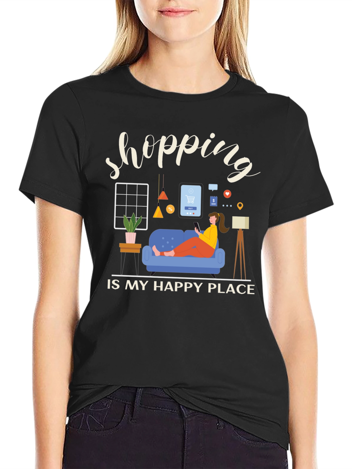 Shopping is My Happy Place T-Shirt