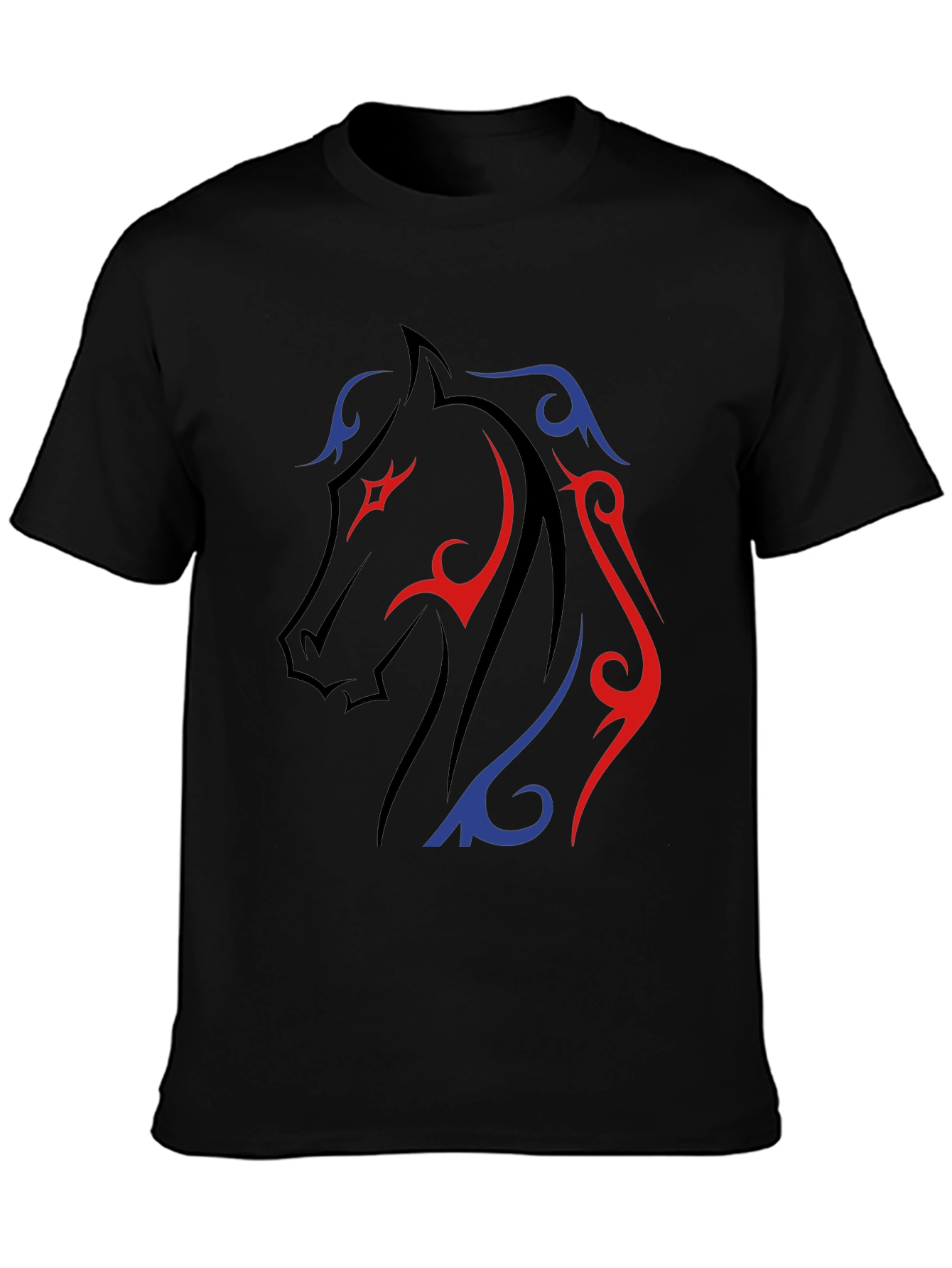 Tribal Horse Graphic Tee - Black