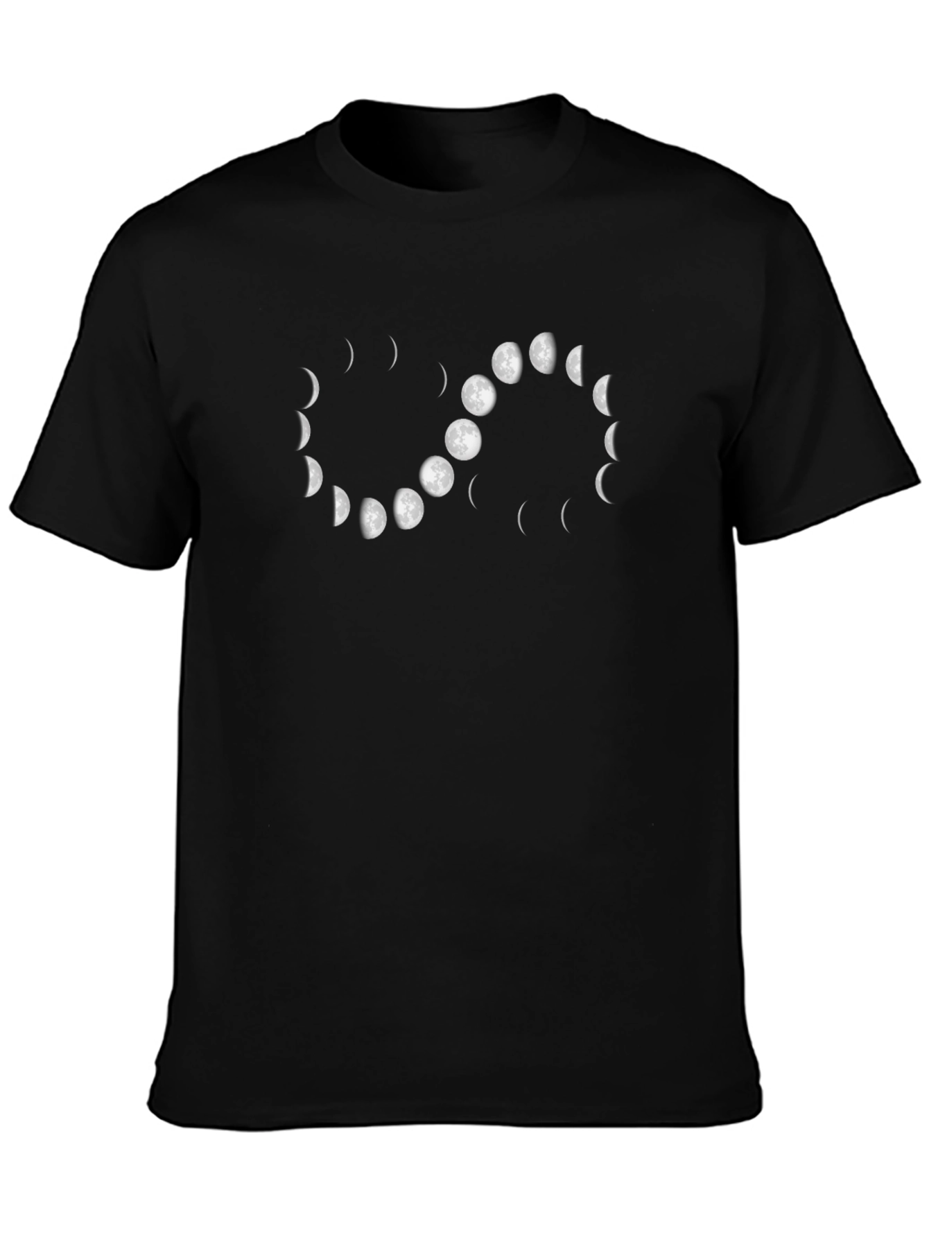 Phases of the Moon Black Graphic Tee