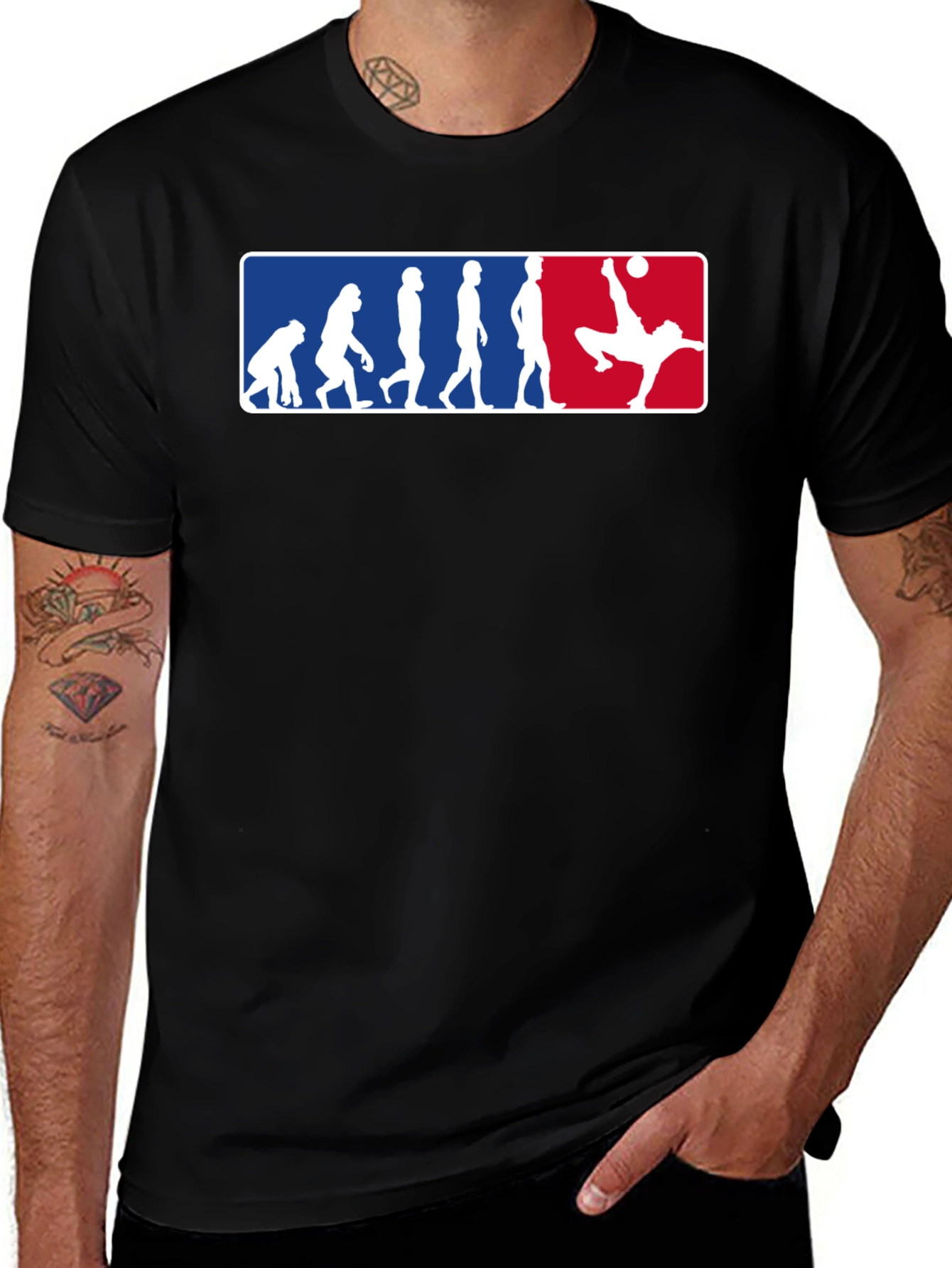 Soccer Evolution Graphic Tee - Black