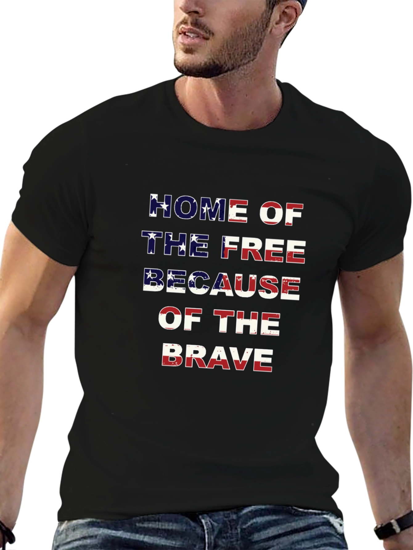 Patriotic Home of the Free Graphic Tee