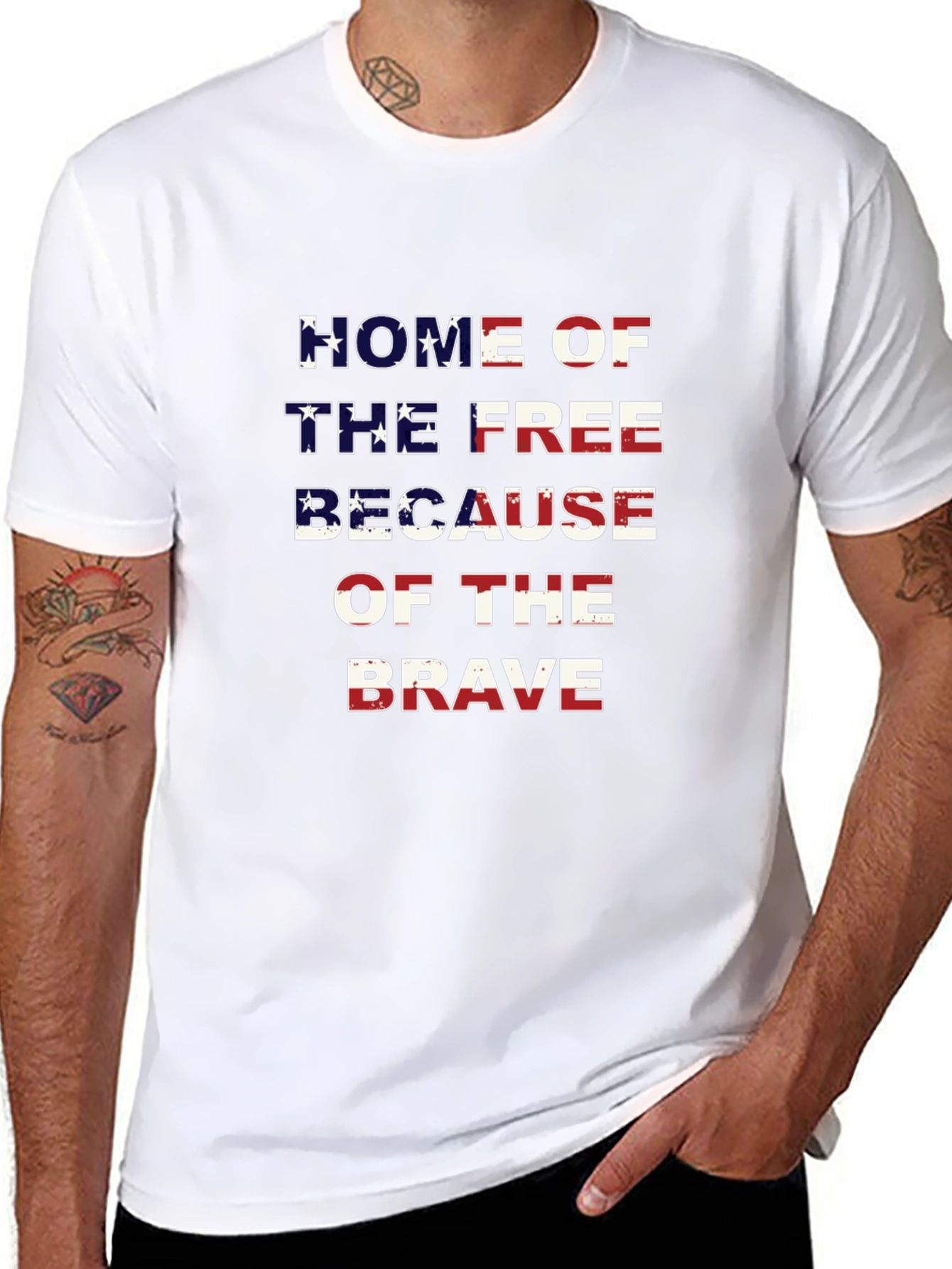 Patriotic Home of the Free Graphic Tee