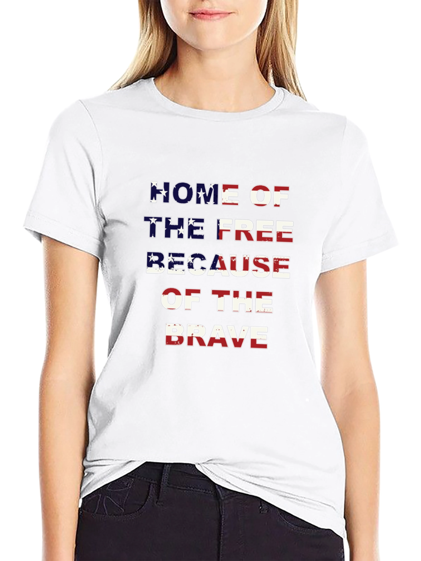 Patriotic Home of the Free Graphic Tee