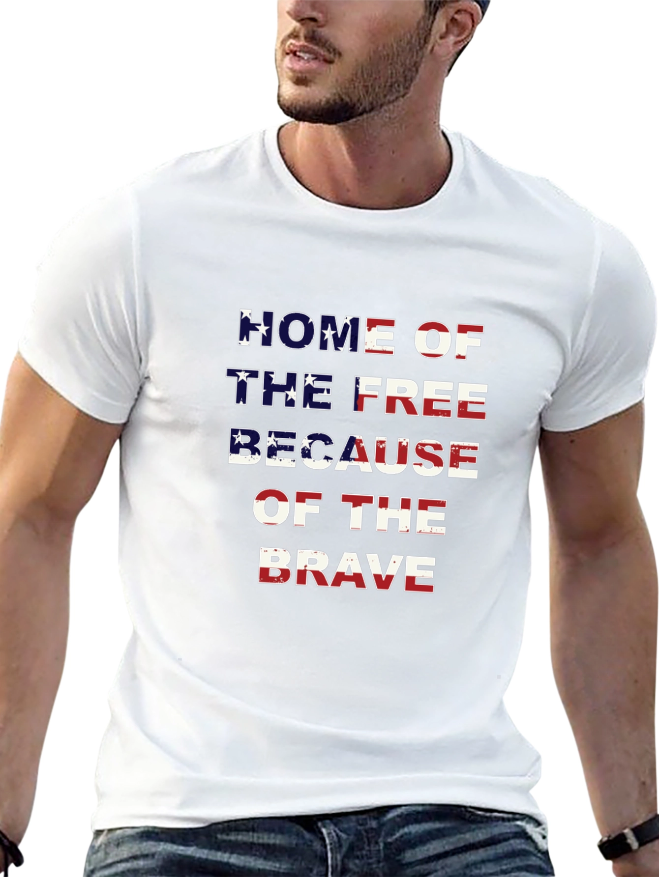 Patriotic Home of the Free Graphic Tee